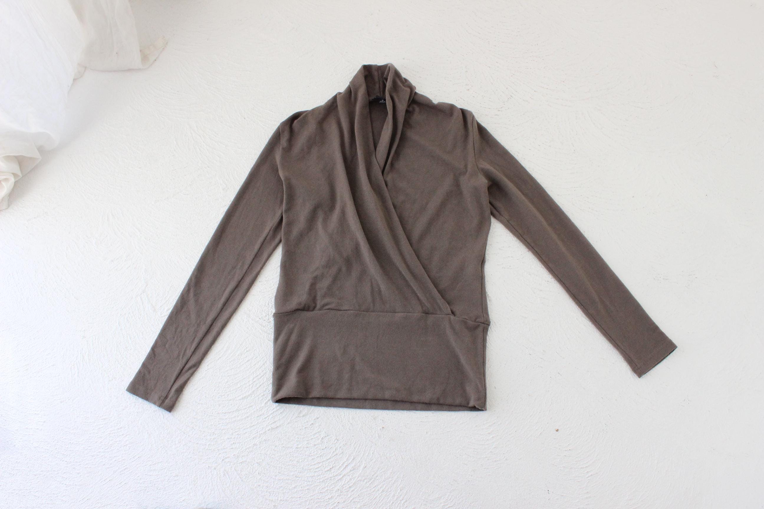 2000s Plunge / Wrap Knit Top