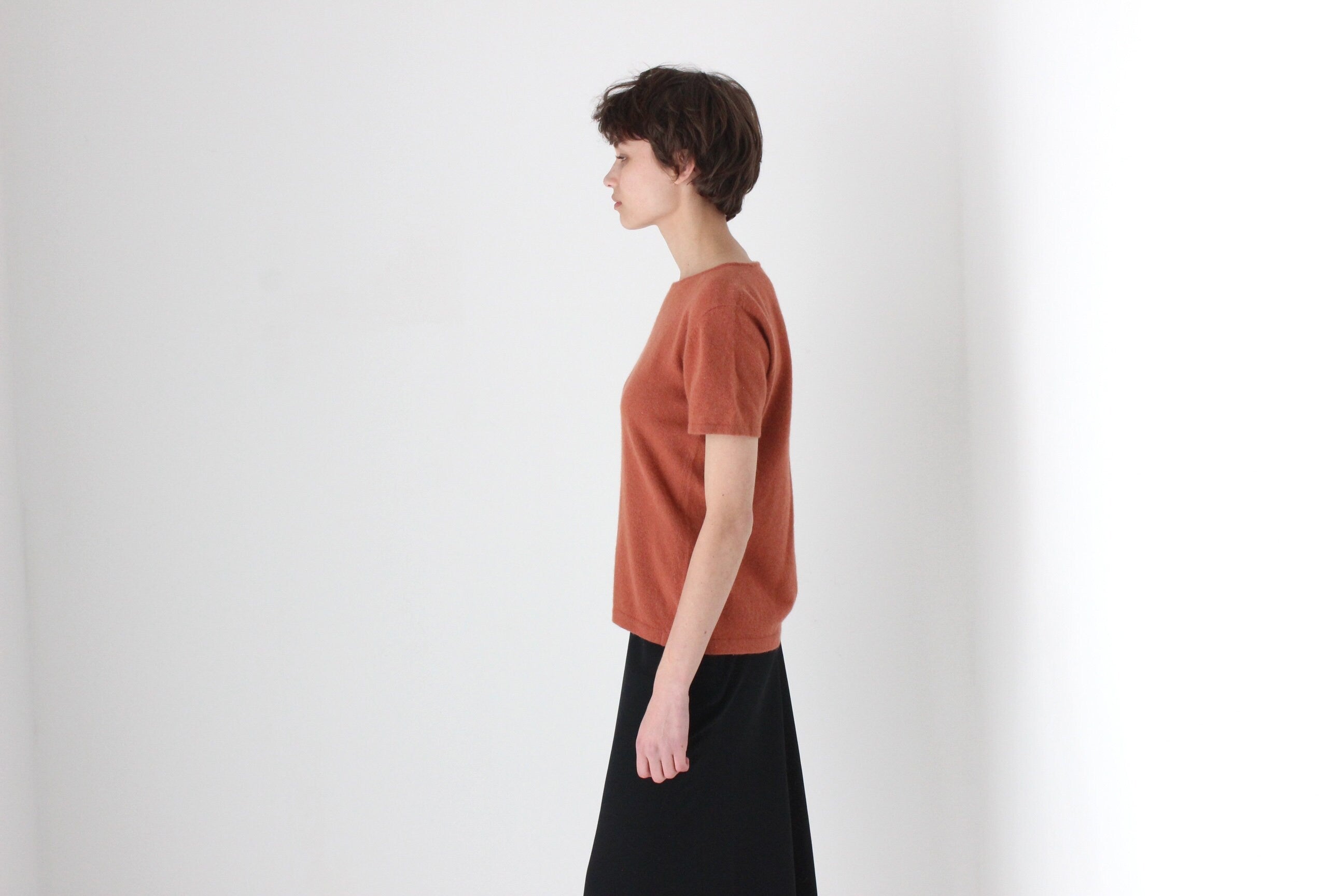 80s Designer Angora Wool Sweater Tee