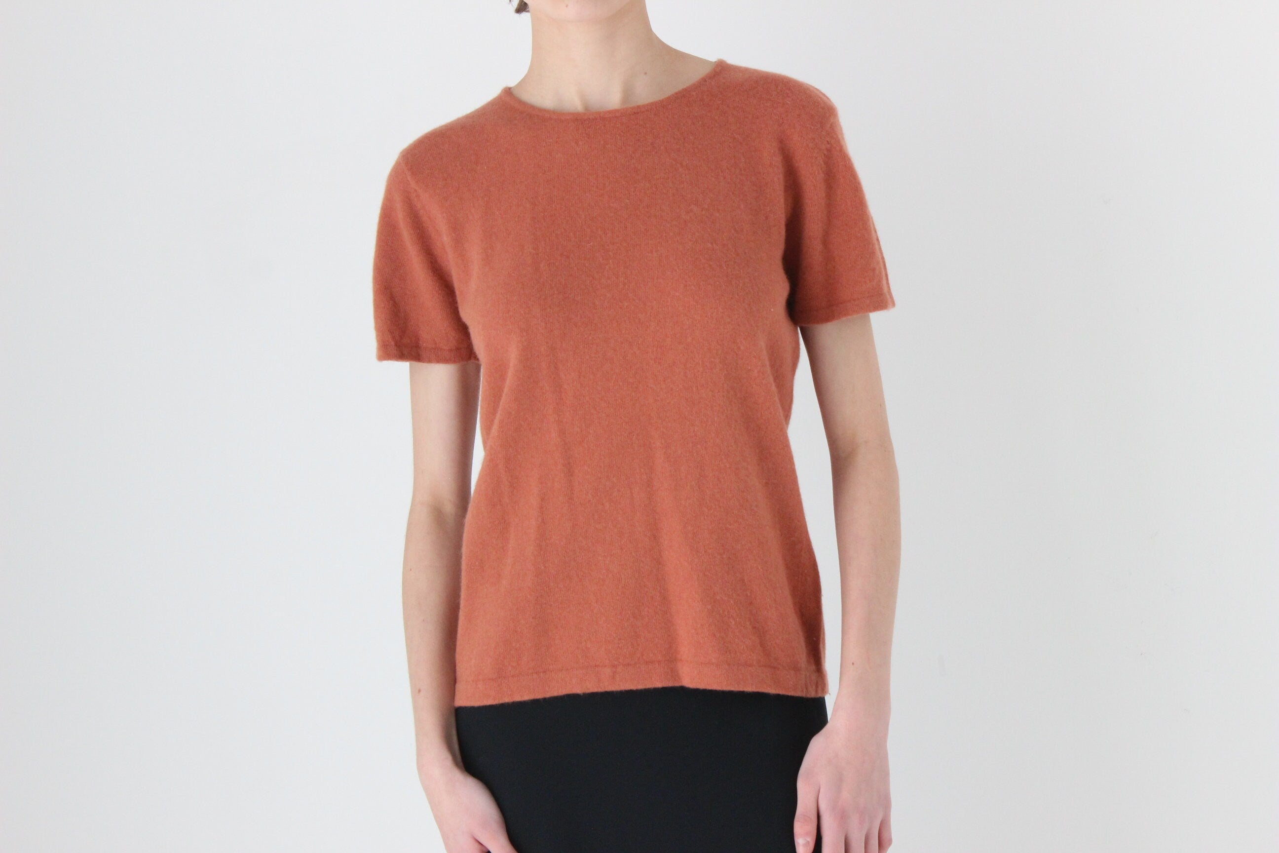 80s Designer Angora Wool Sweater Tee