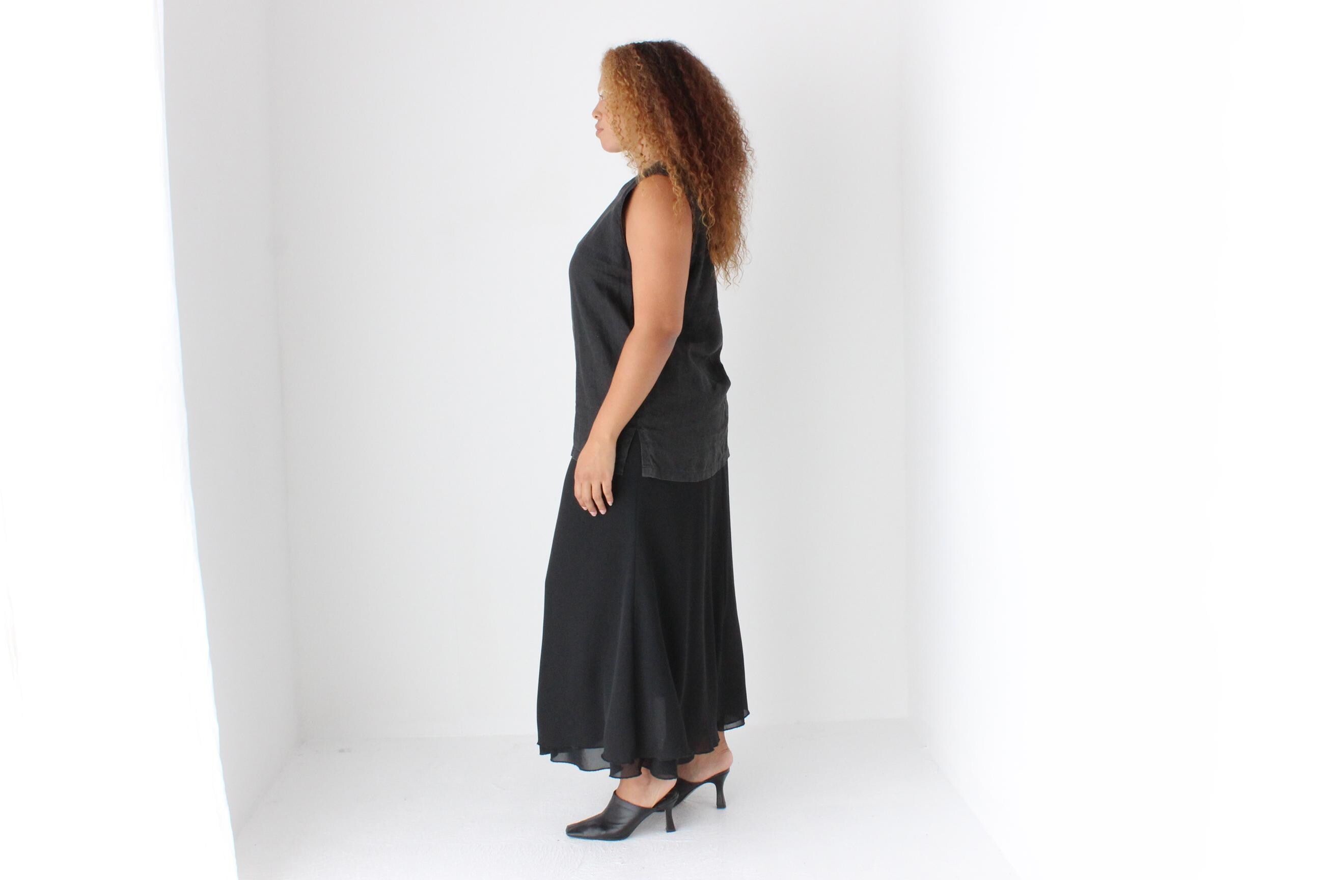 90s Pure Linen Soft, Relaxed Tank Top