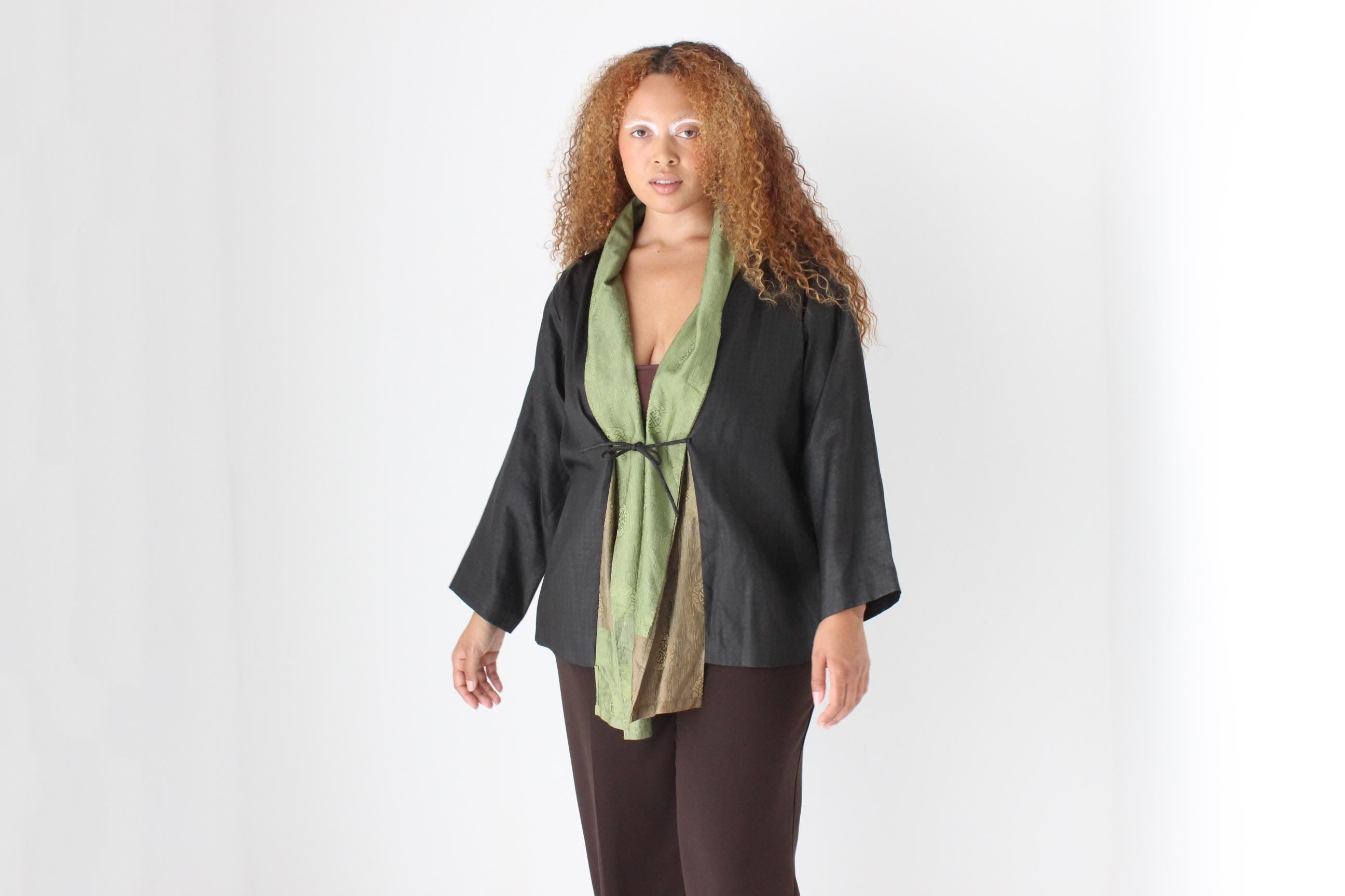 90s Layered Kimono Robe Top