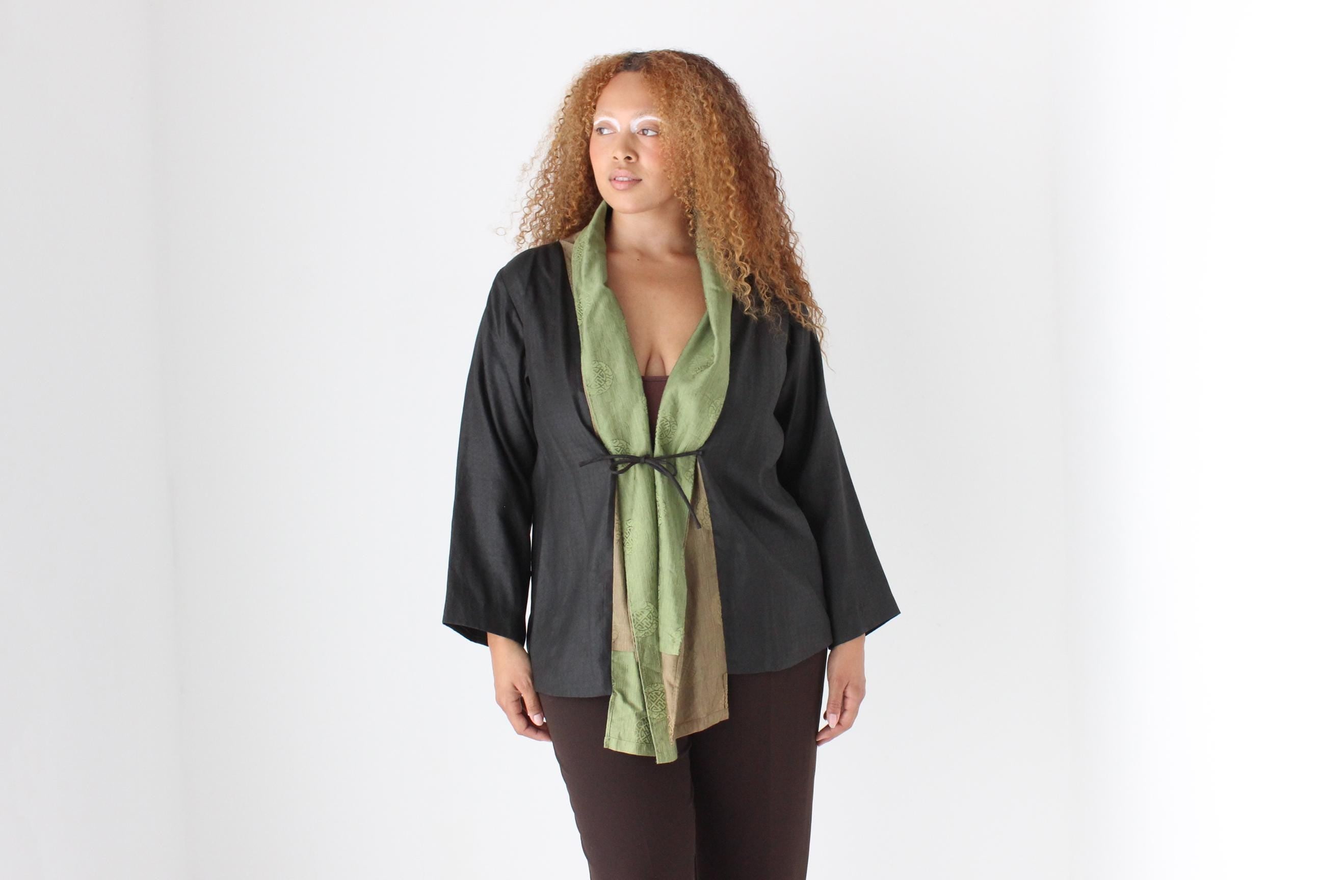 90s Layered Kimono Robe Top