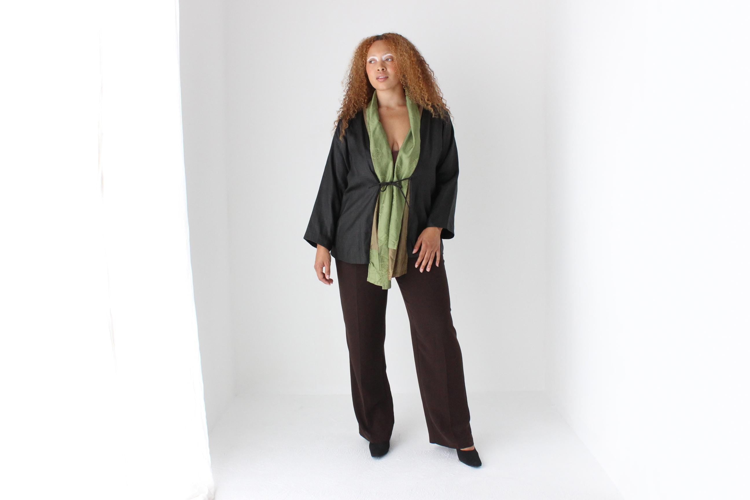 90s Layered Kimono Robe Top