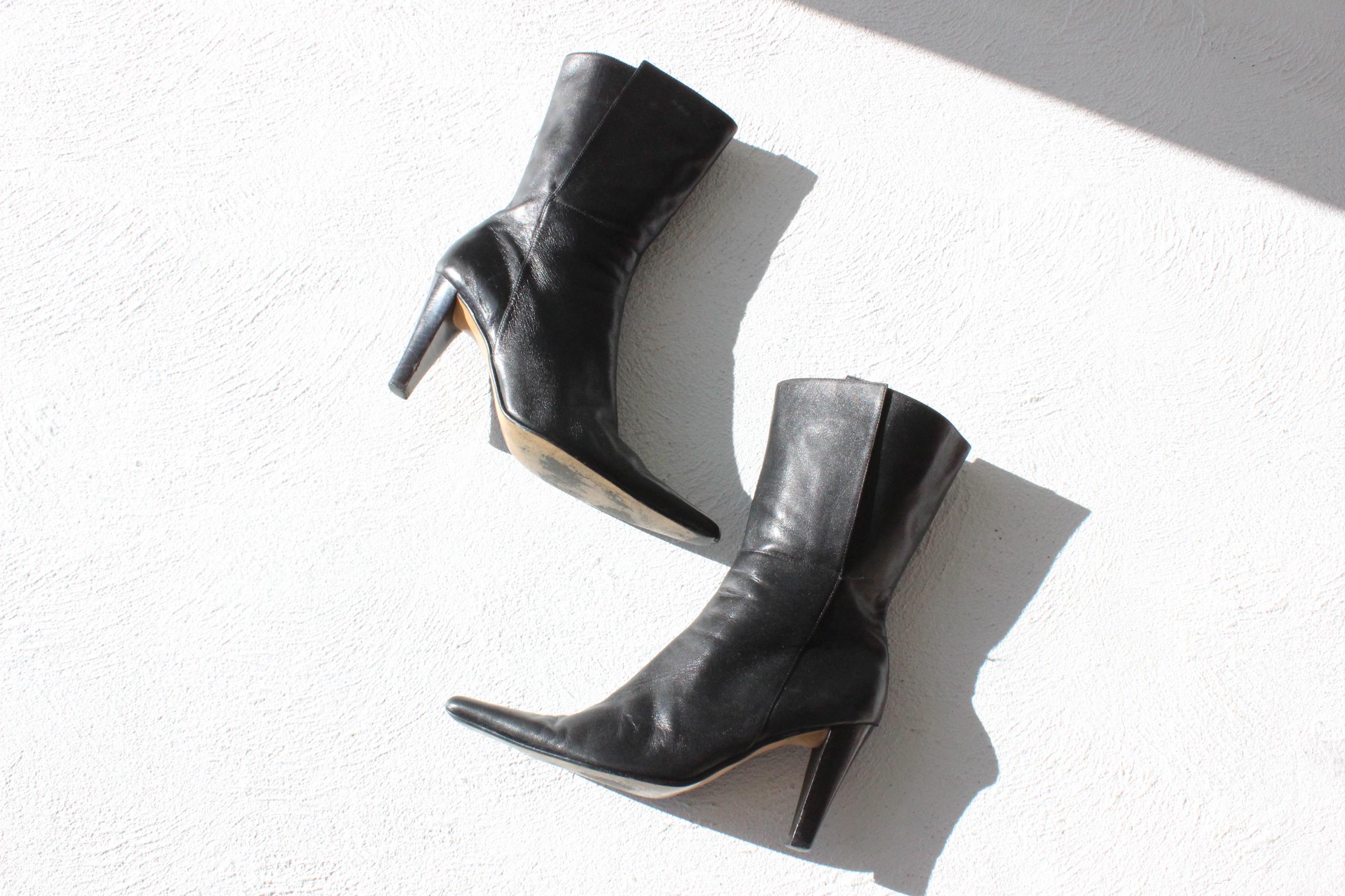 Y2K Leather Pointed Toe Boots by 'Urban Soul' ~ Euro 39