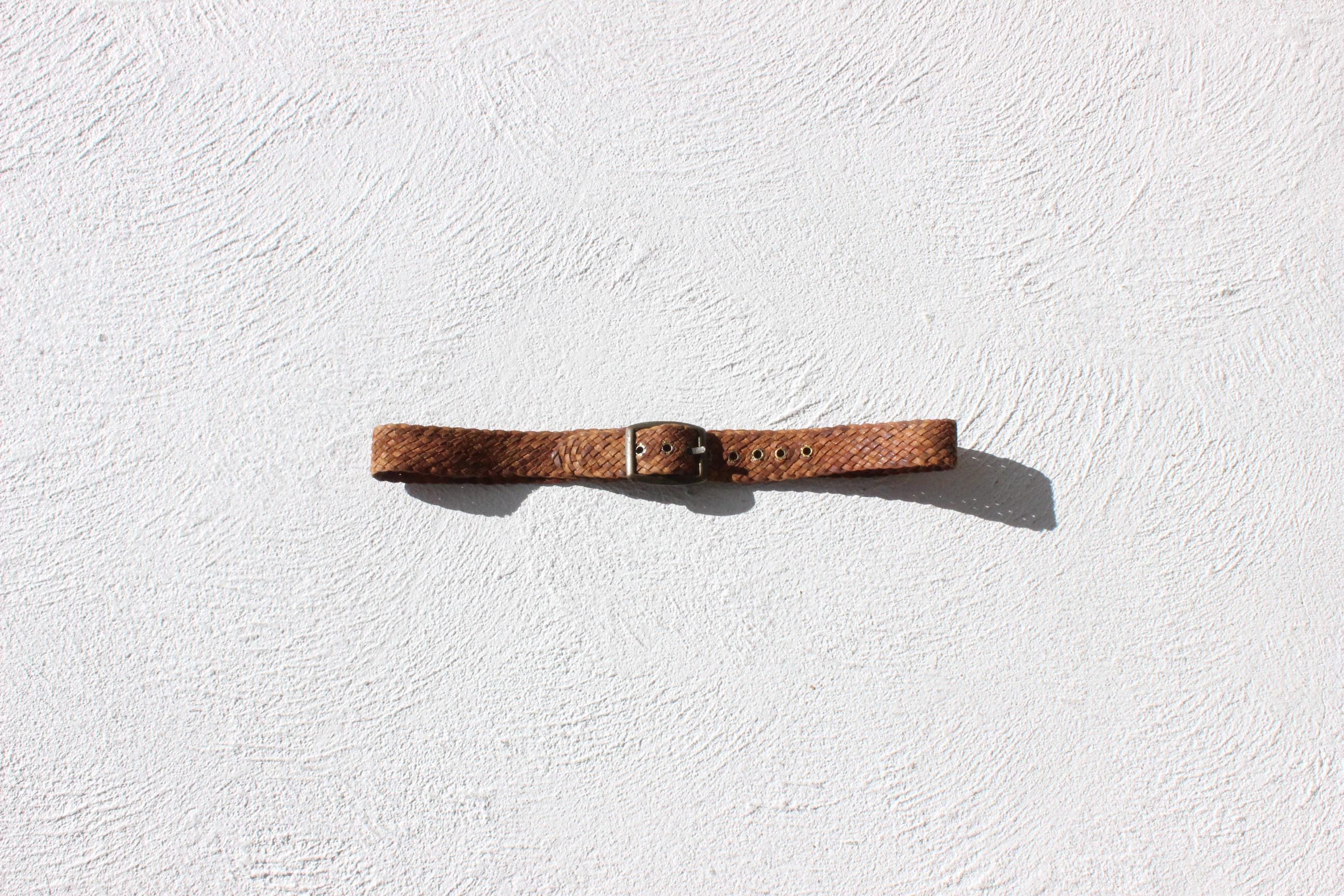 Hand Woven 70s Caramel Belt