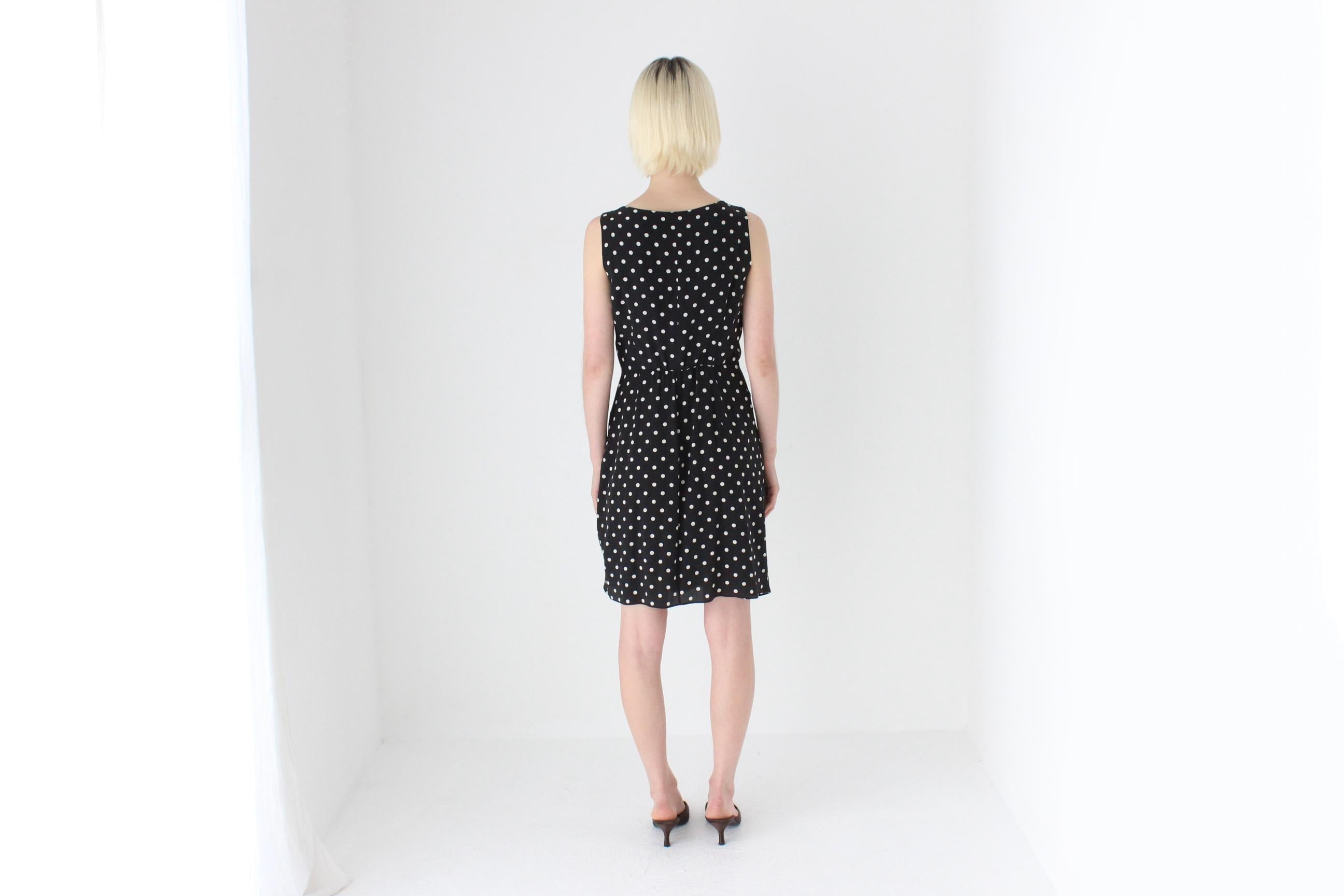 Demure 90s MOSCHINO COUTURE Pure Silk Polkadot Mini