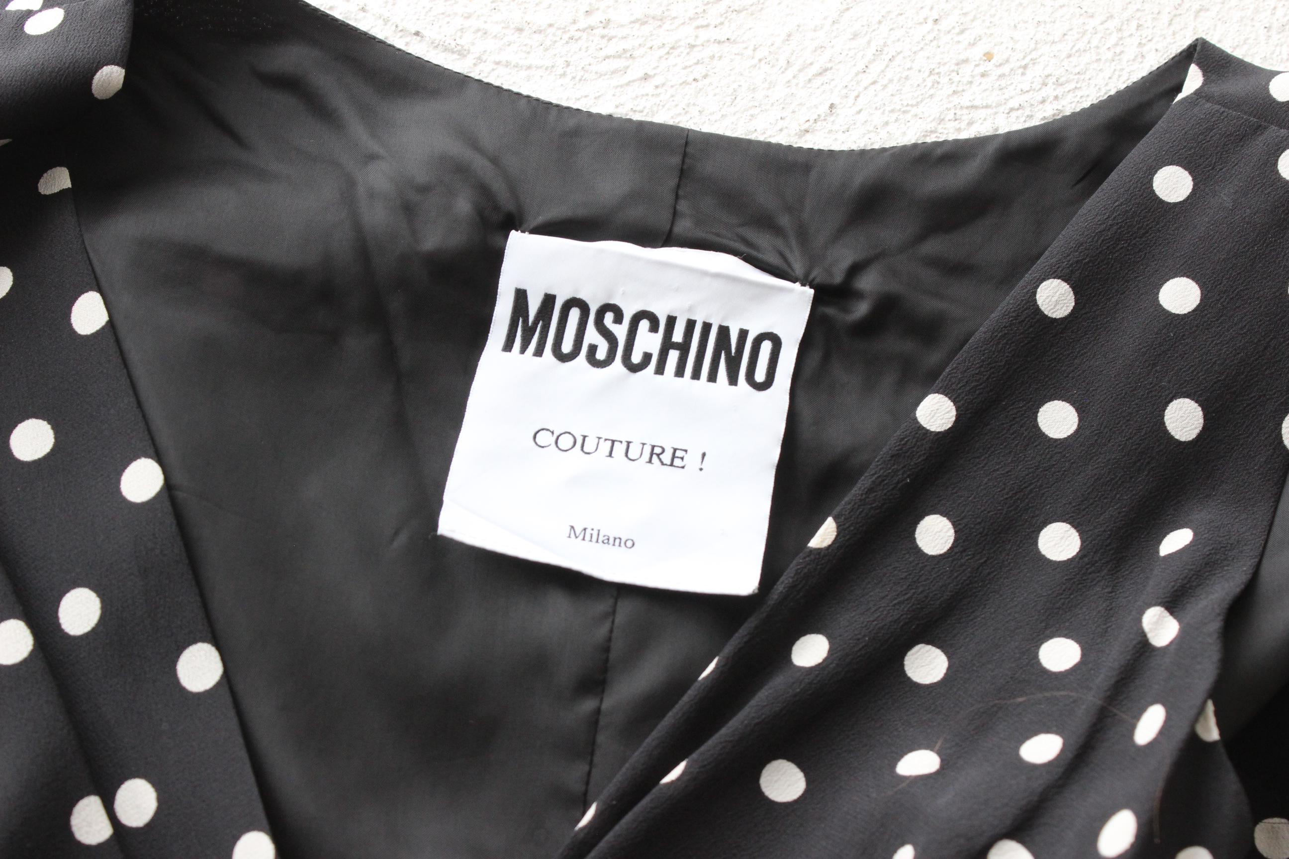 Demure 90s MOSCHINO COUTURE Pure Silk Polkadot Mini
