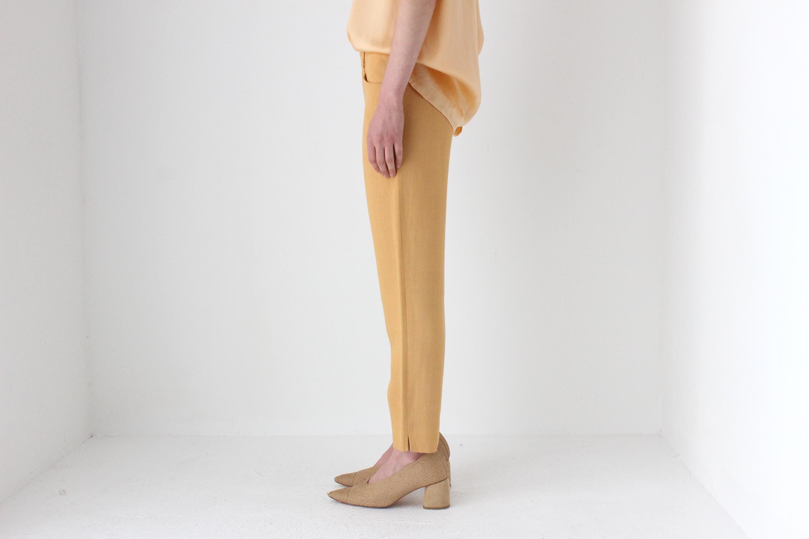 2000s Prada Golden Linen Trousers