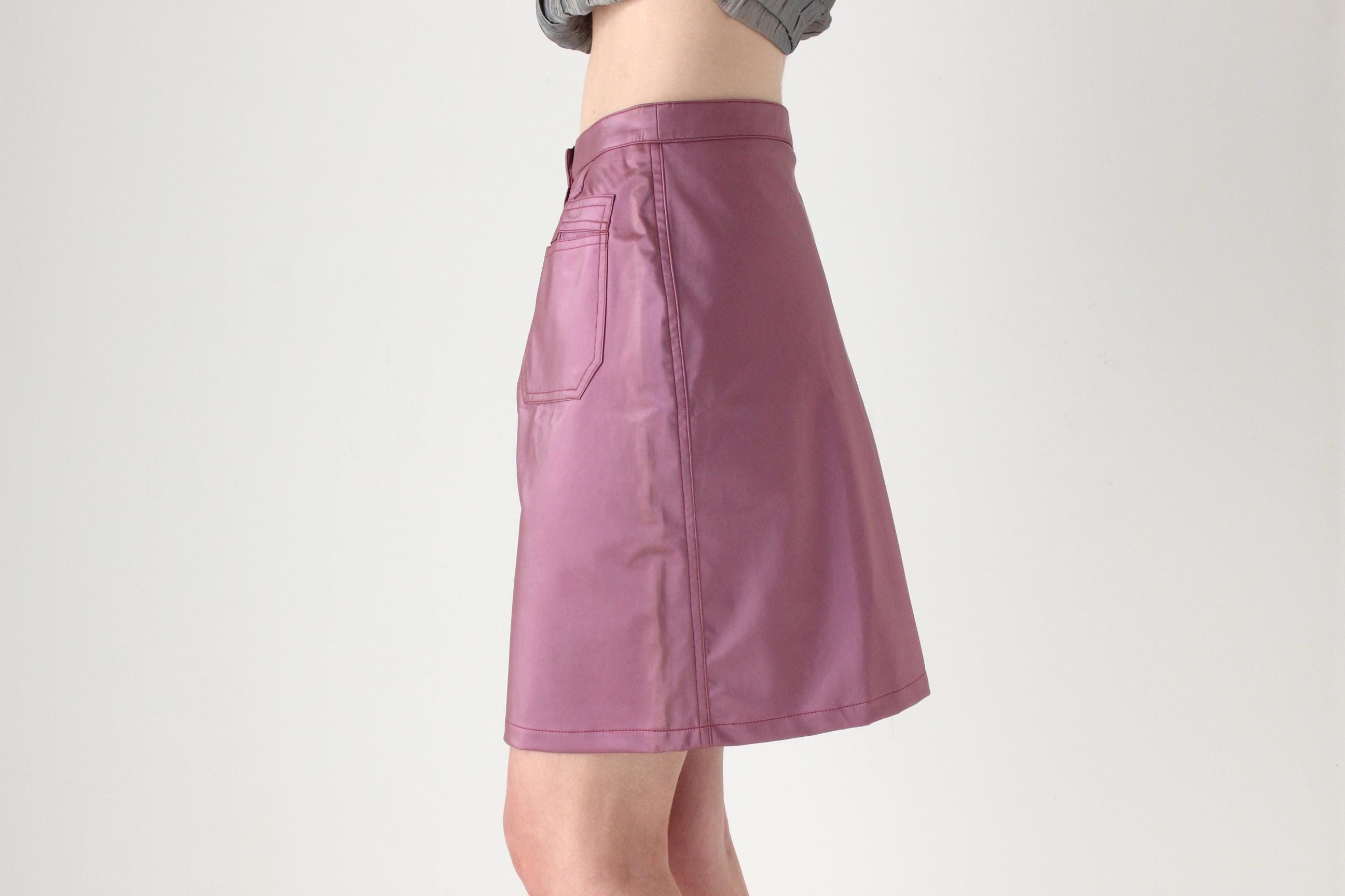90s 'Hot Shot' Italian Vintage PVC Mini Skirt