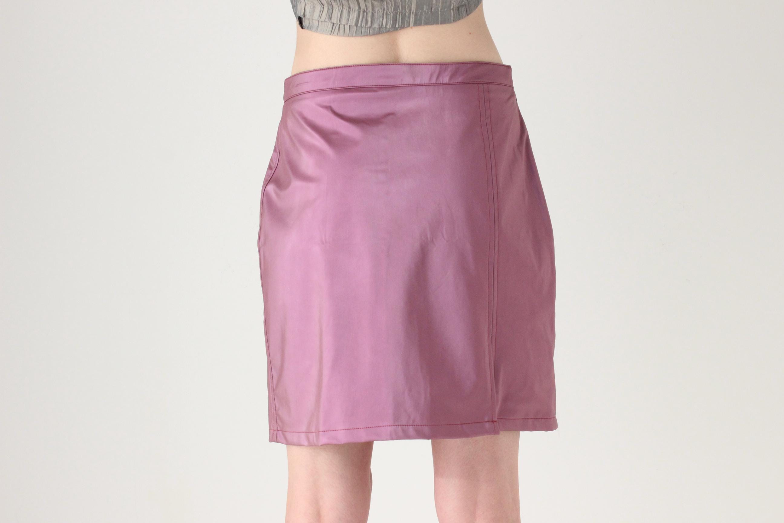 90s 'Hot Shot' Italian Vintage PVC Mini Skirt