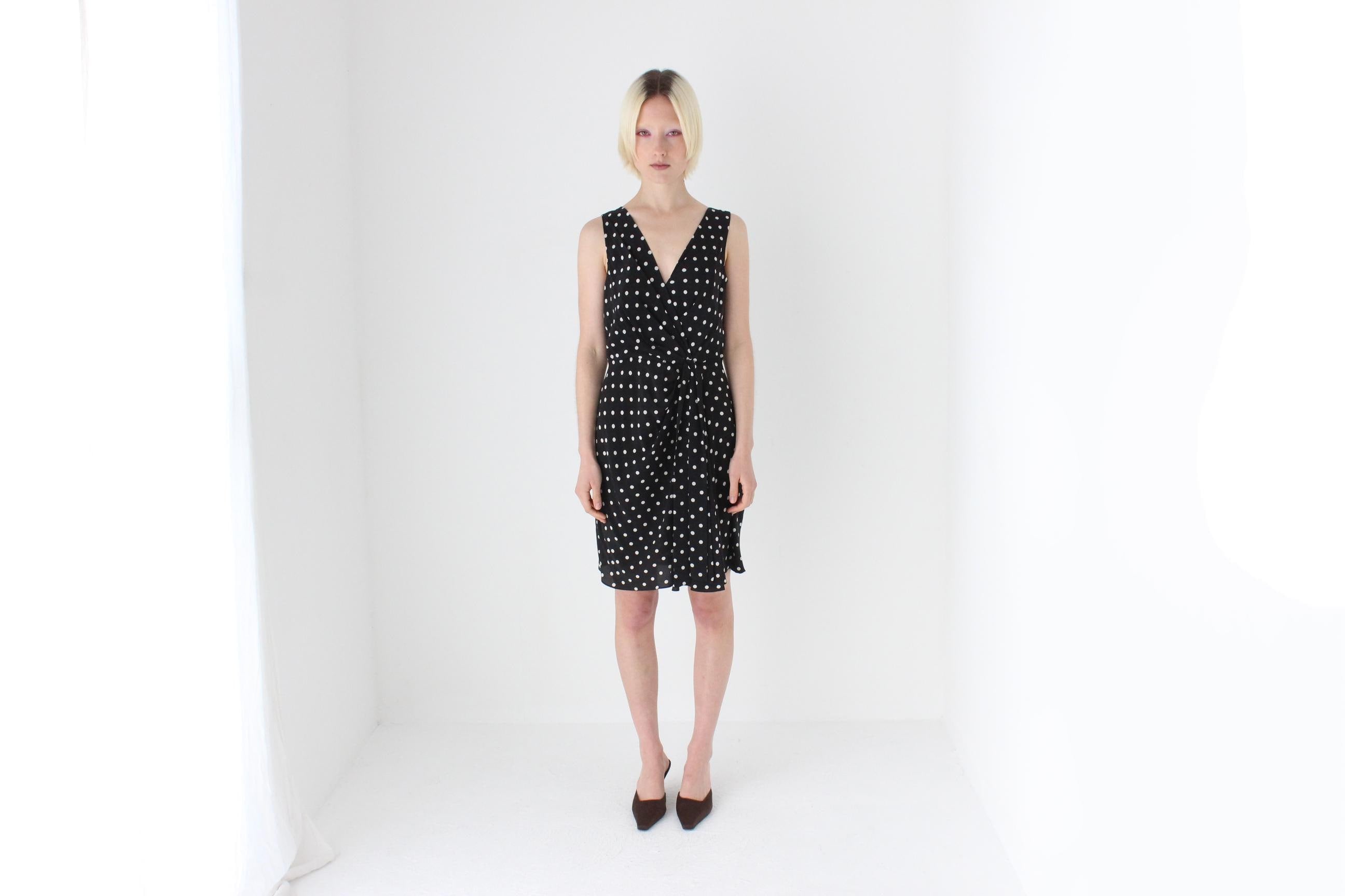 Demure 90s MOSCHINO COUTURE Pure Silk Polkadot Mini