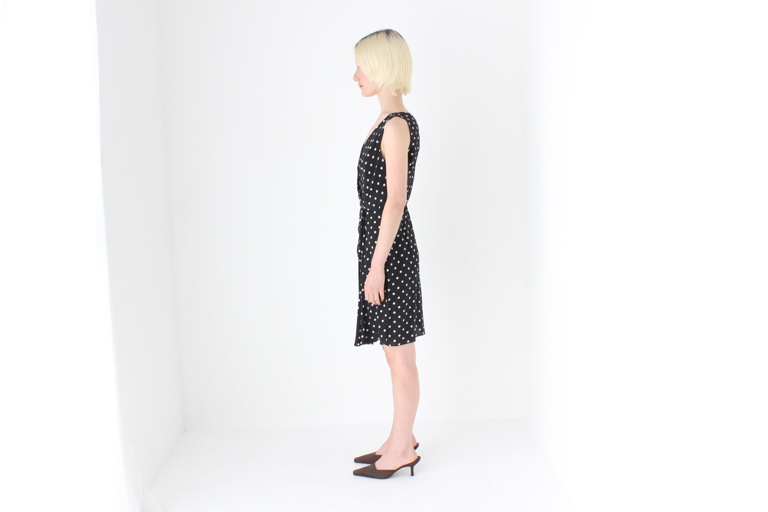 Demure 90s MOSCHINO COUTURE Pure Silk Polkadot Mini