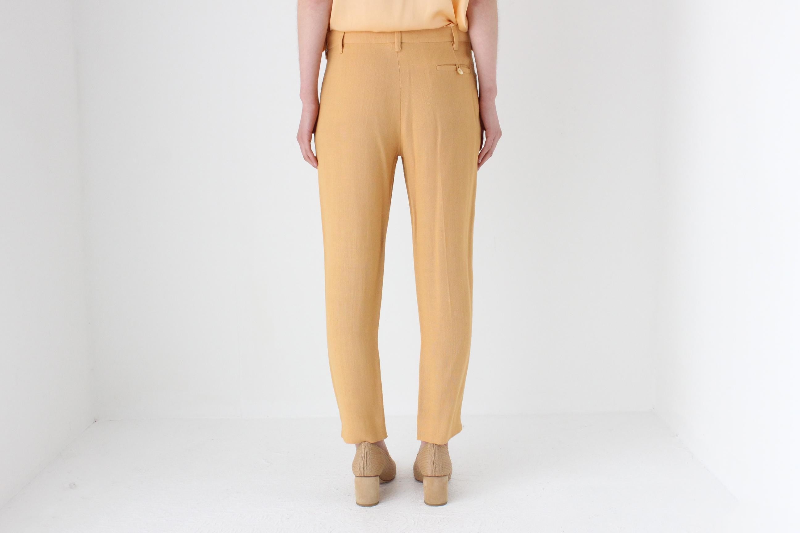 2000s Prada Golden Linen Trousers