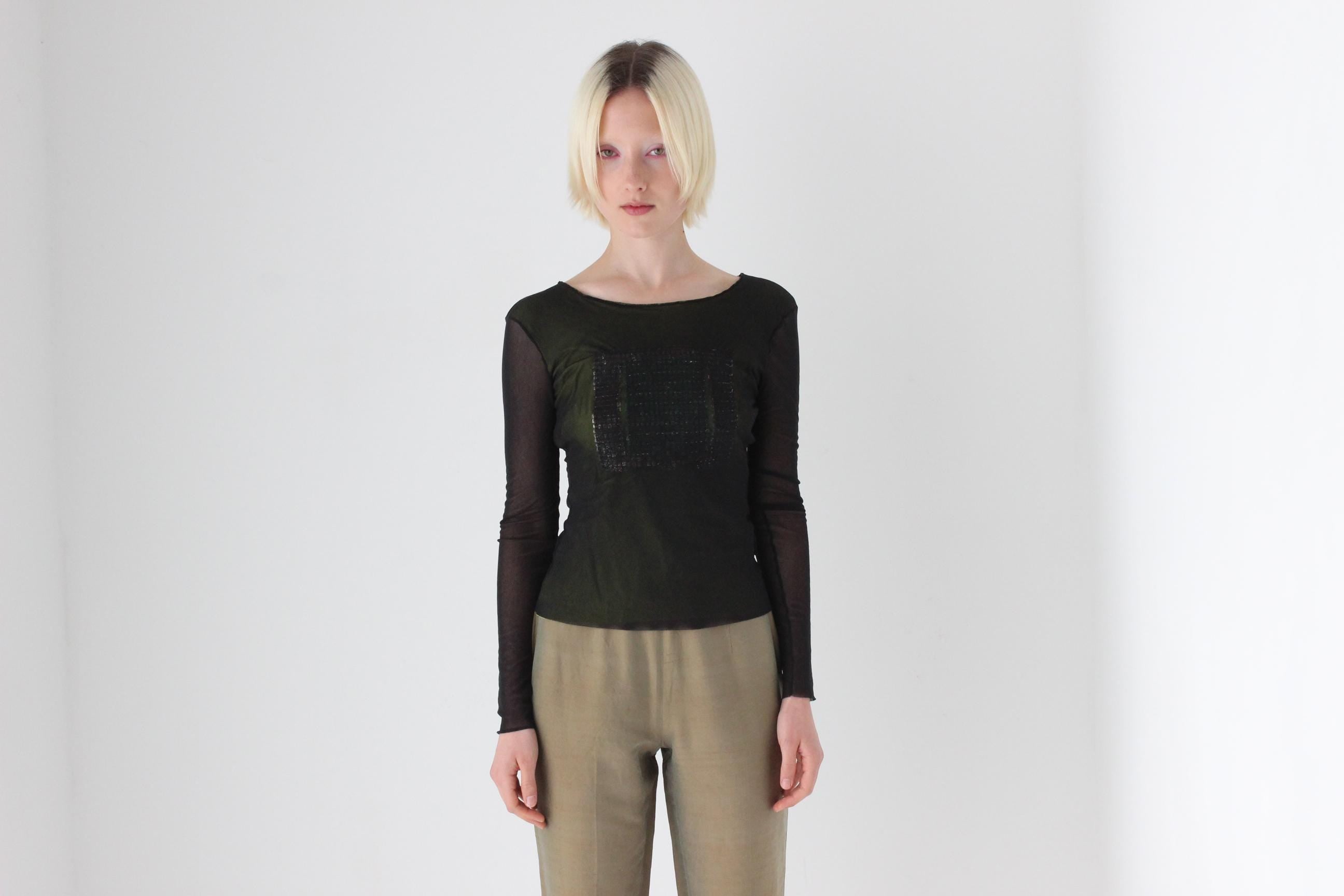 Y2K Mesh Top by Cult Italian Label Sisley