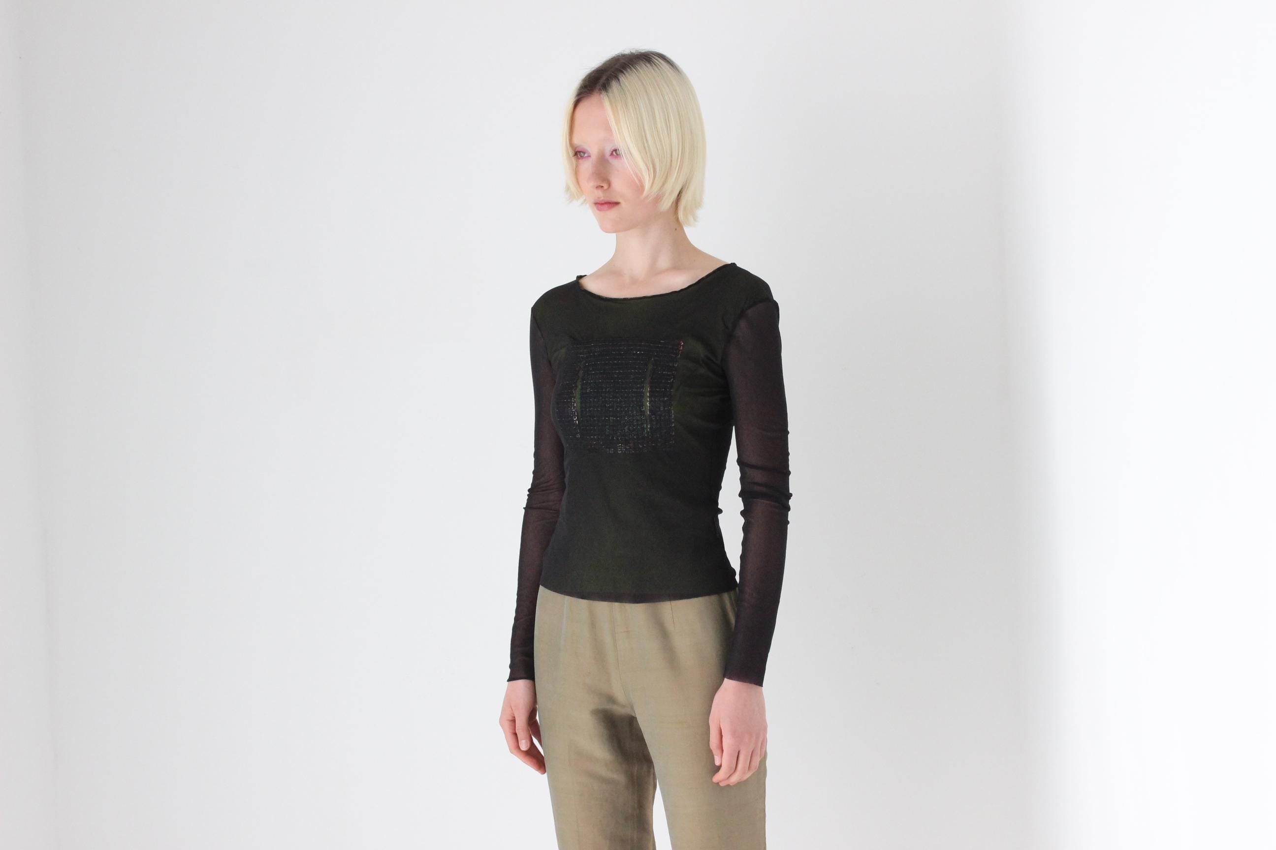 Y2K Mesh Top by Cult Italian Label Sisley
