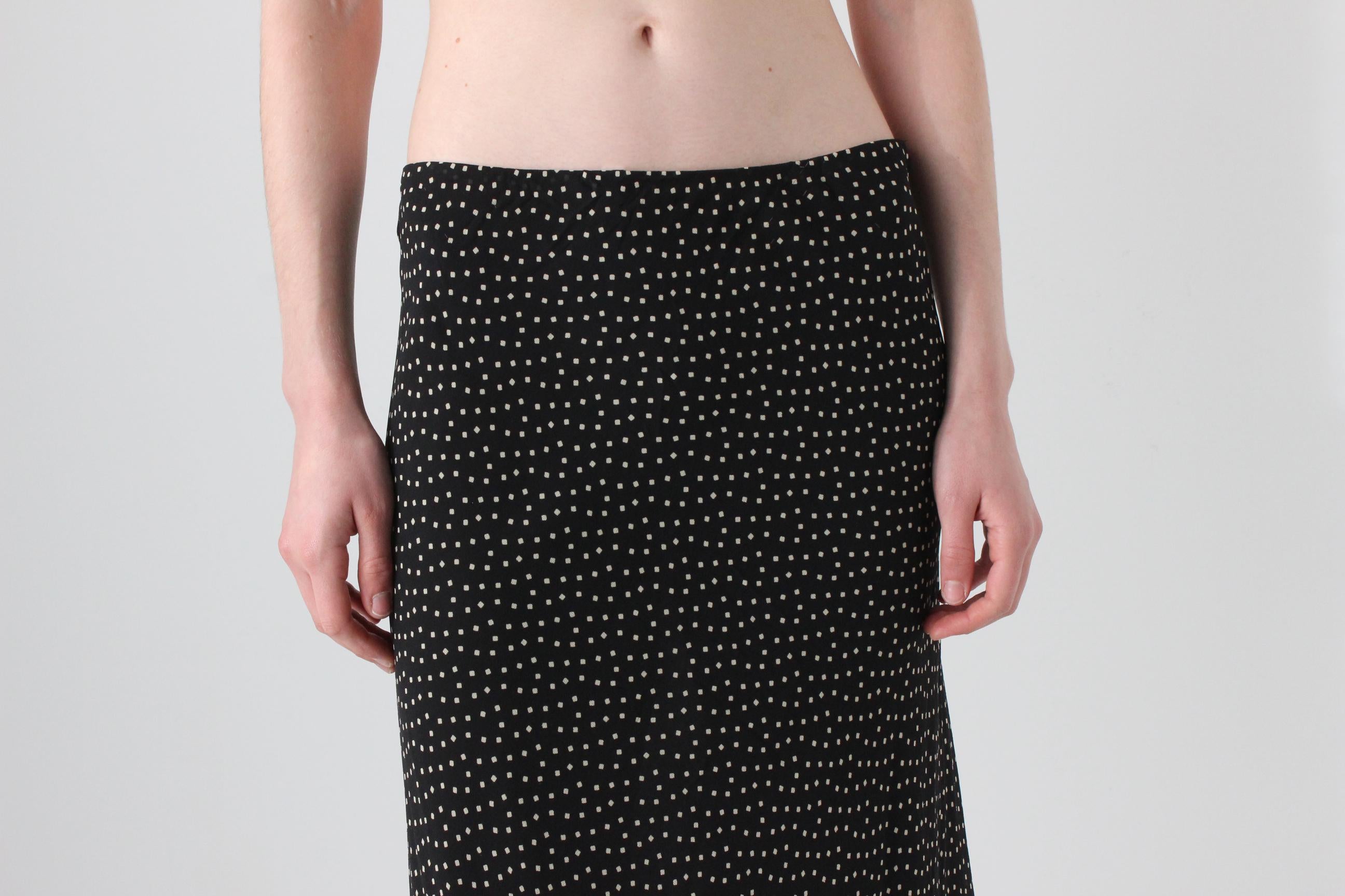 90s Pure Silk Bias Cut Skirt