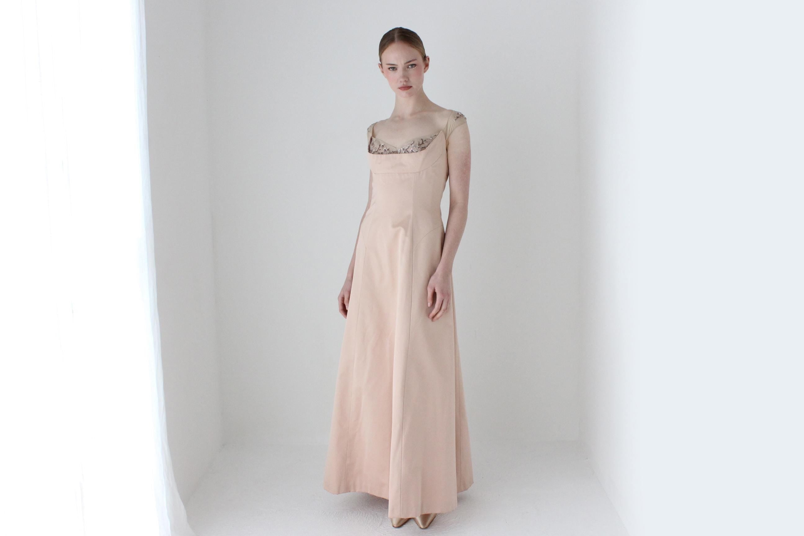 1990s Richard Tyler Couture Silk Renaissance Gown
