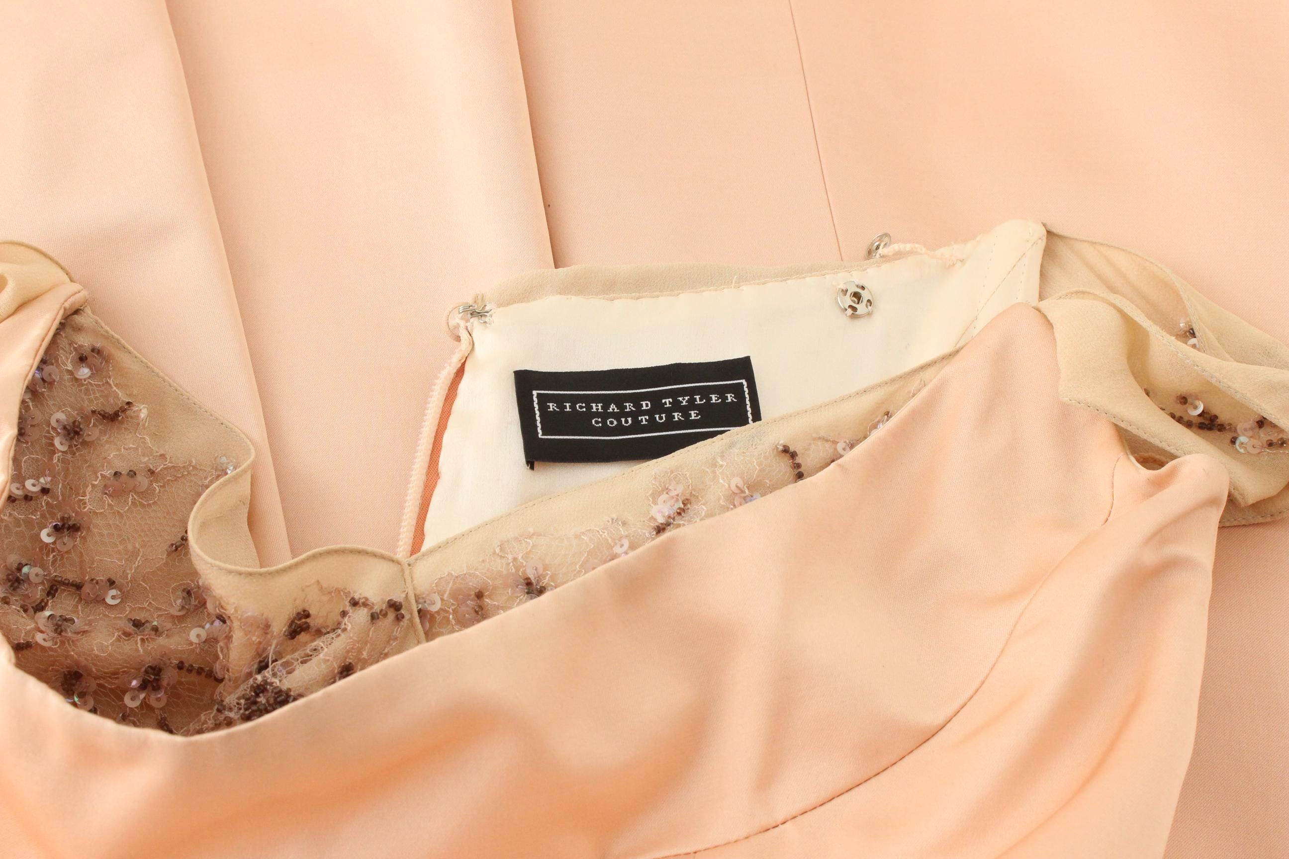 1990s Richard Tyler Couture Silk Renaissance Gown