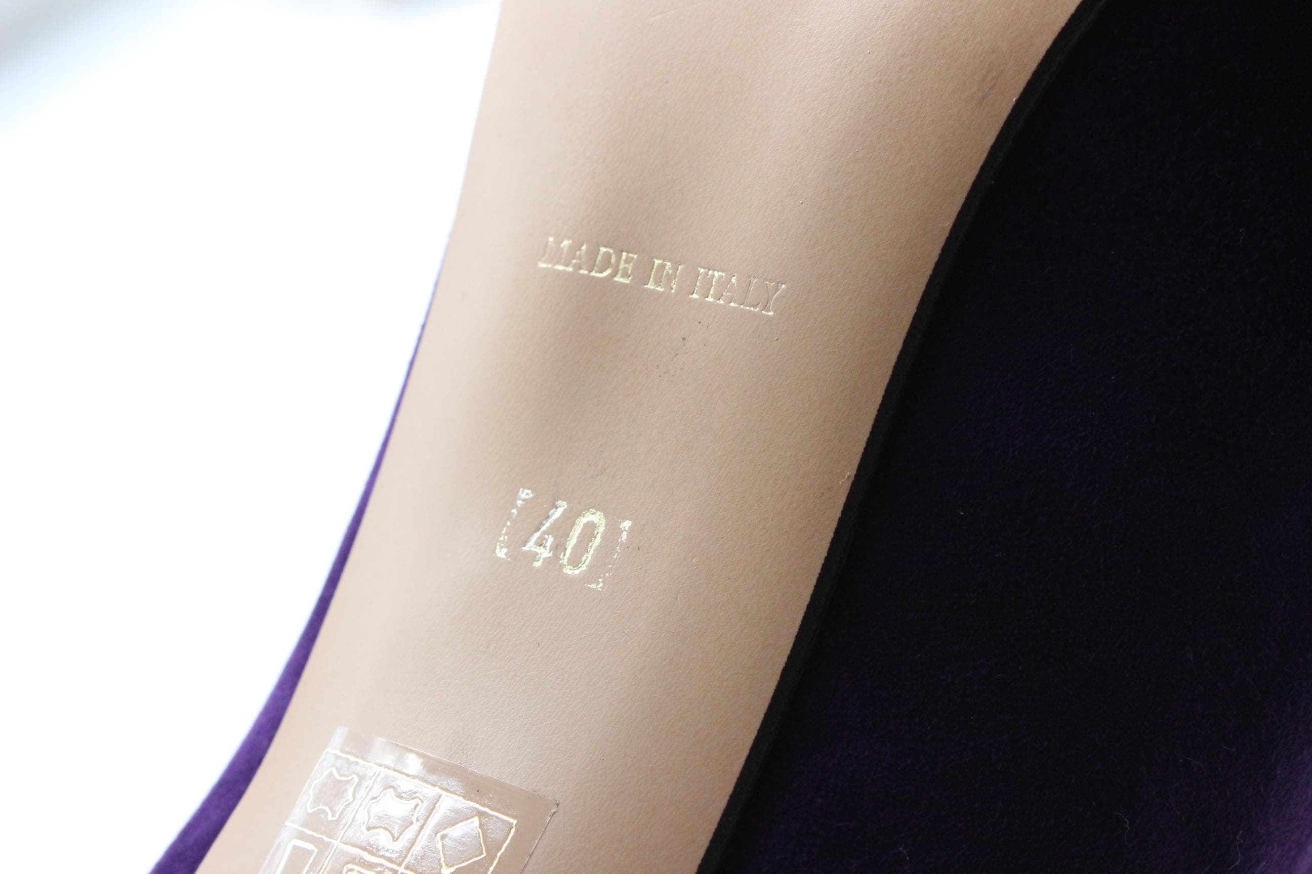 Italian Made Premium Purple Suede Pumps ~ Euro 40