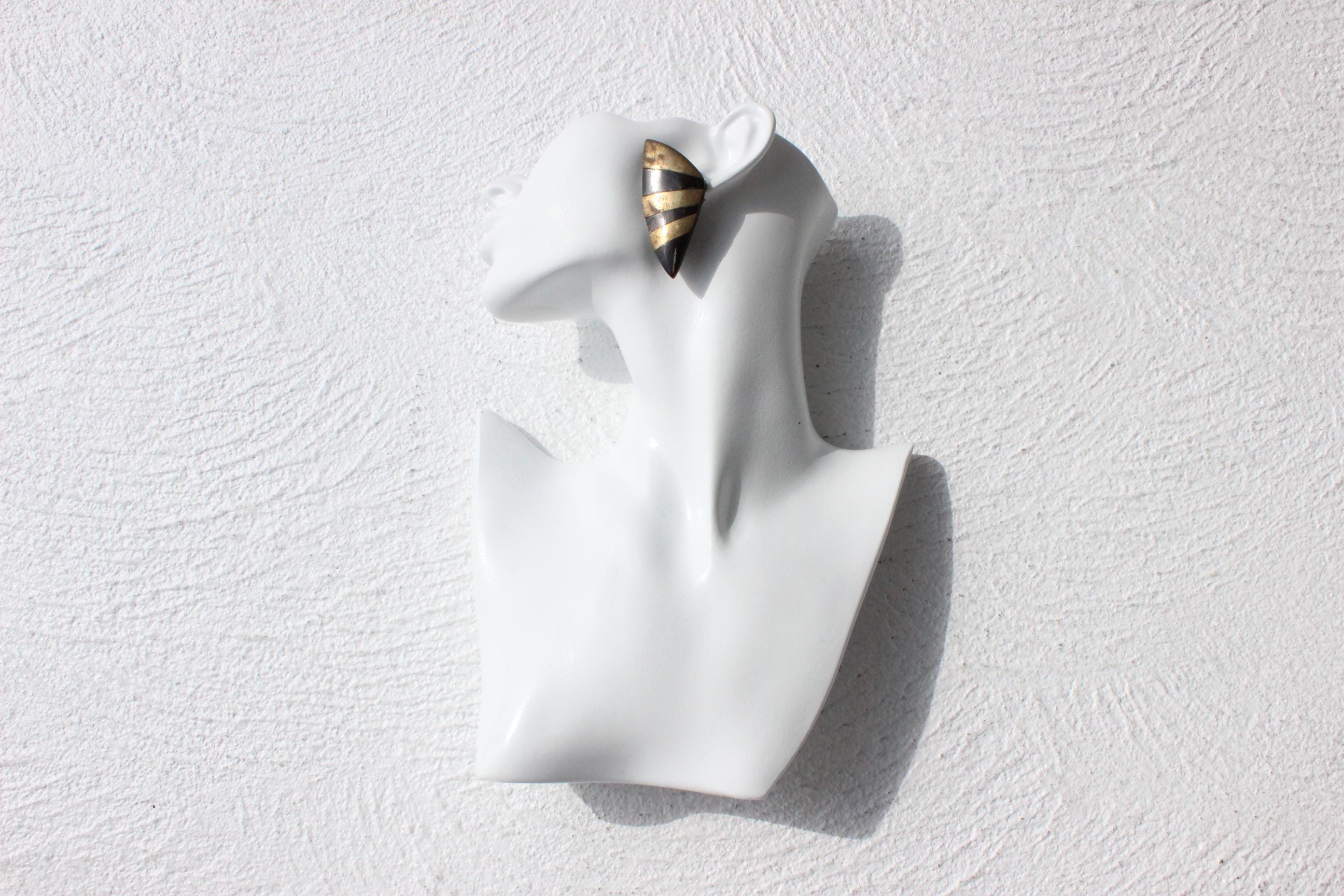 80s Brutalist / Sculptural Clip On Earrings