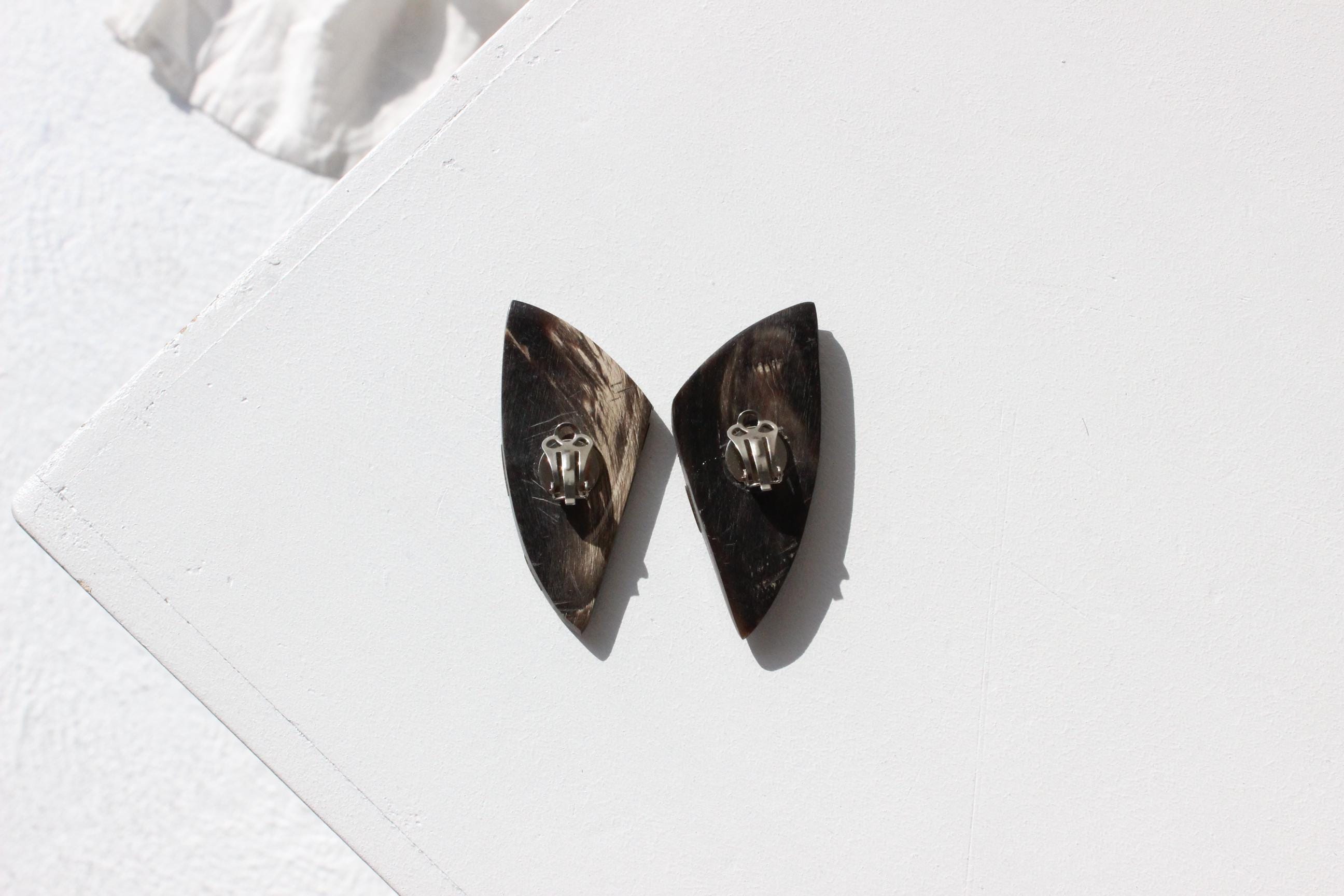 80s Brutalist / Sculptural Clip On Earrings