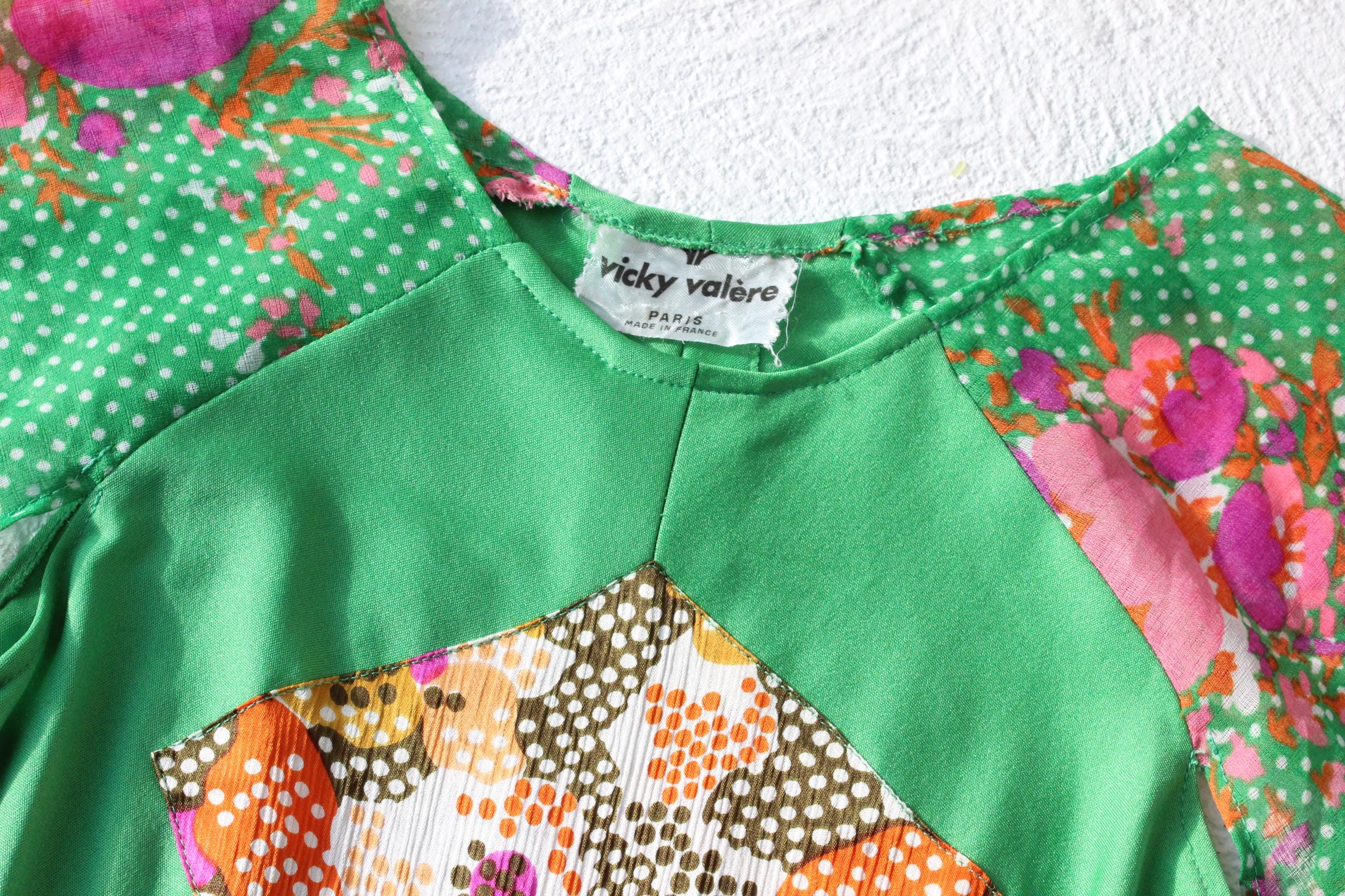 1970s French Vintage Heavenly Lime Maxi
