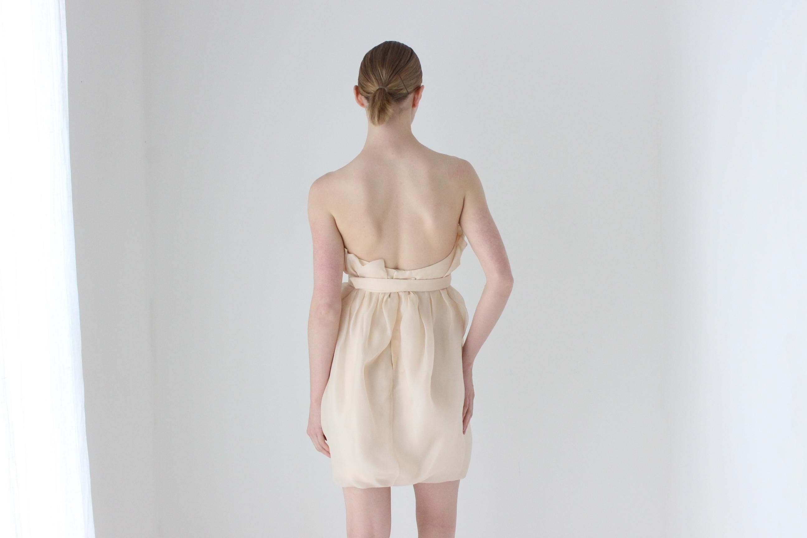 2000s Jill Stuart Sculptural Silk Organza Bridal Blossom Mini