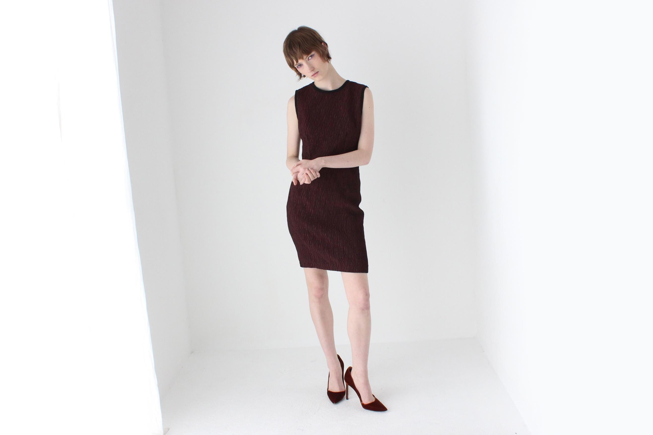 2000s Dolce & Gabbana Textural Aubergine Minimal + Chic Mini