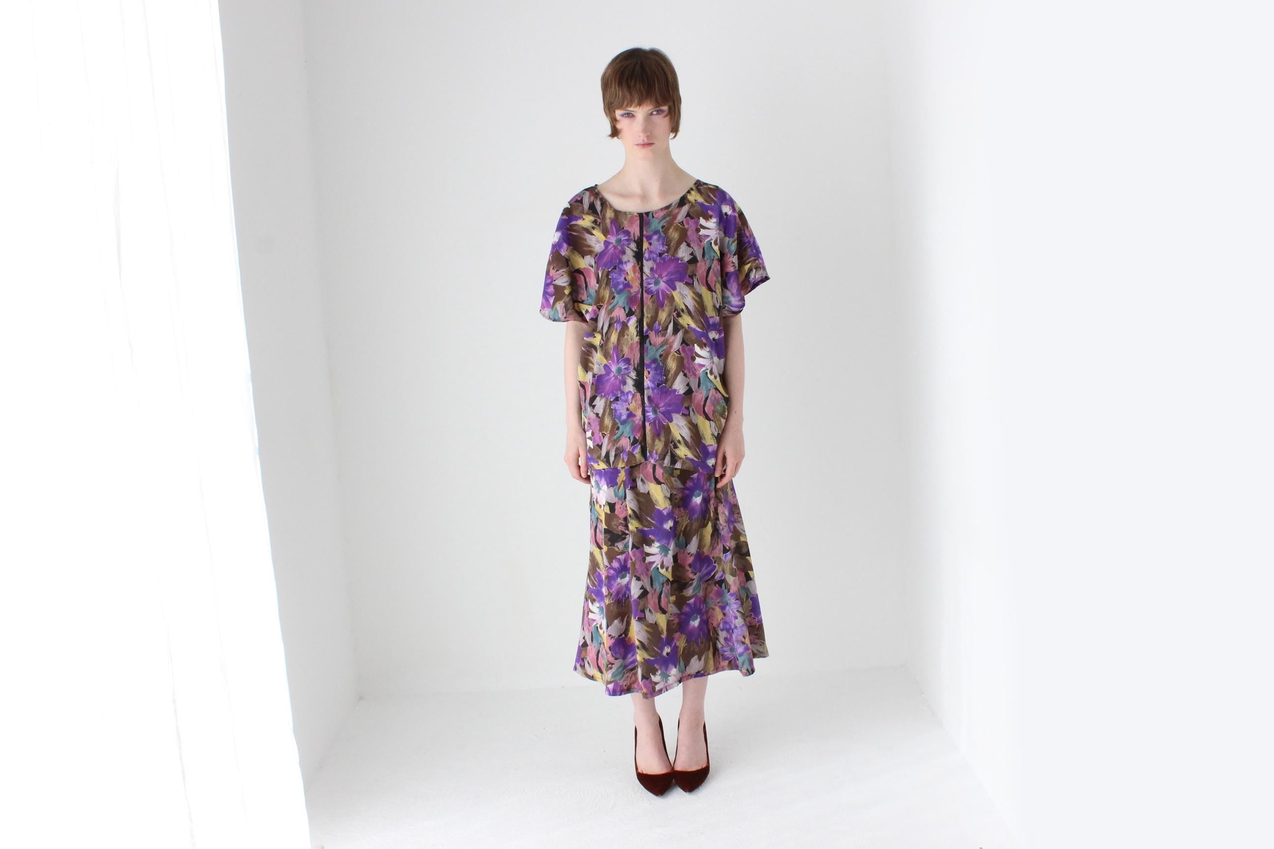 Fabulous 80s MATCHING TWO PIECE Relaxed + Roomy Skirt & Top Set
