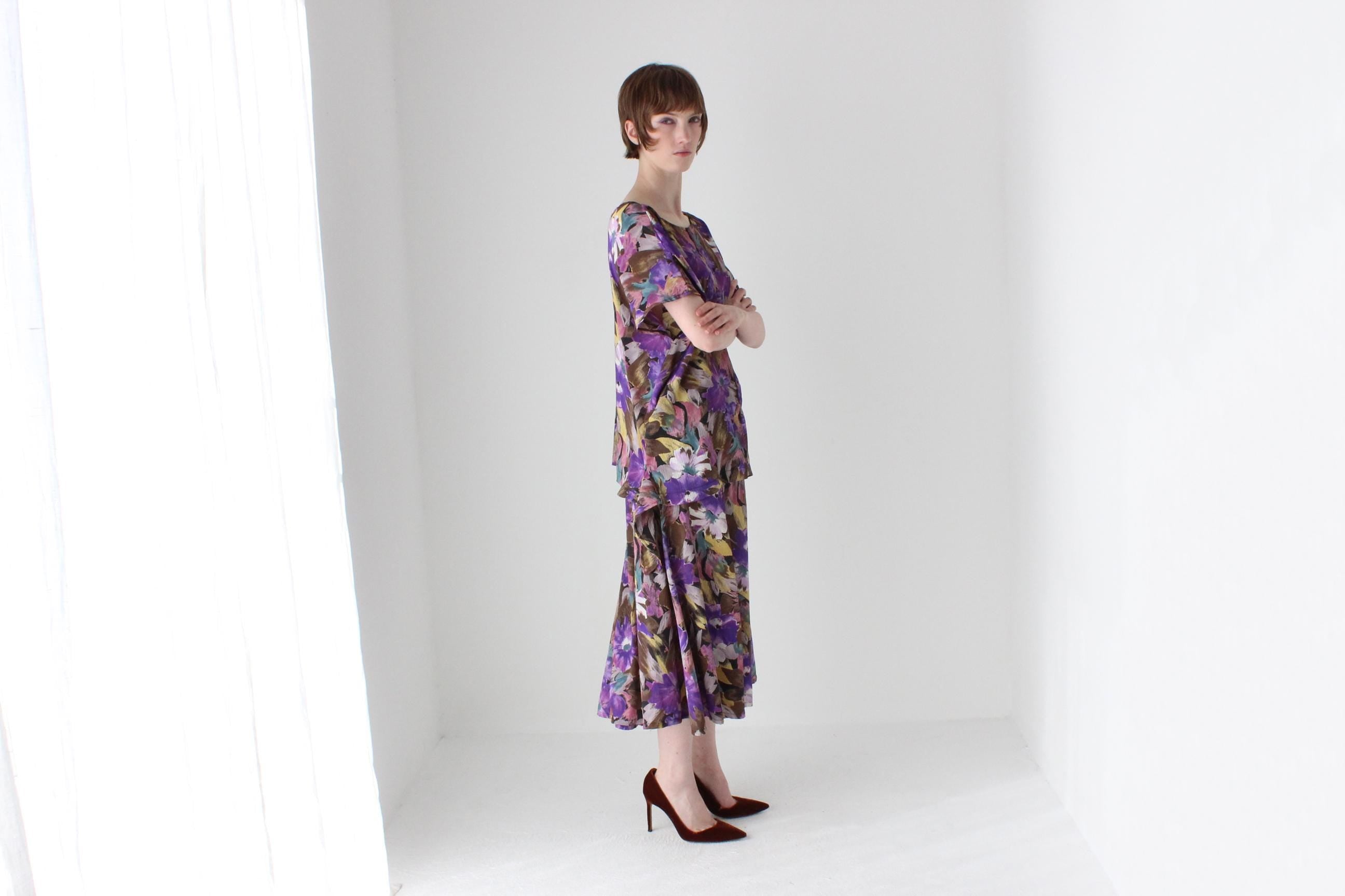 Fabulous 80s MATCHING TWO PIECE Relaxed + Roomy Skirt & Top Set