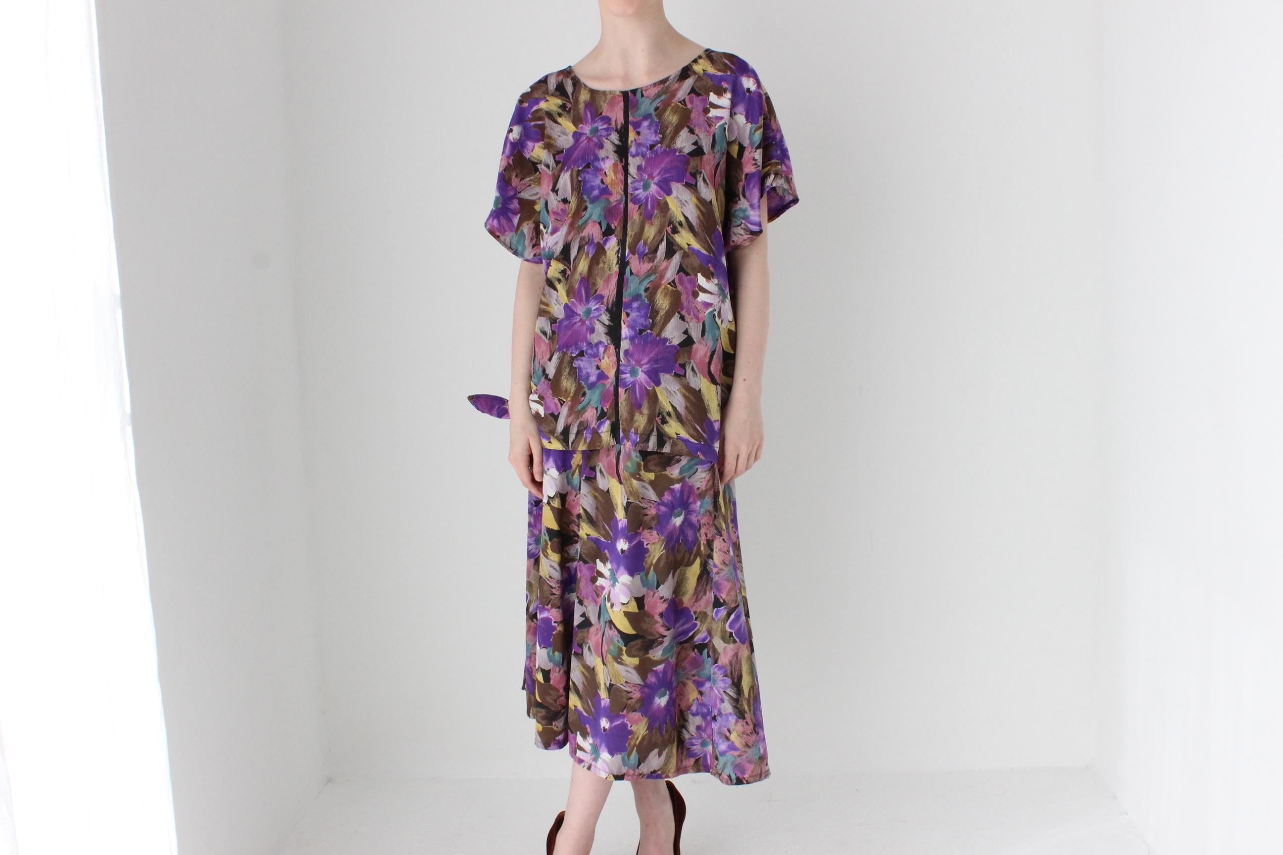 Fabulous 80s MATCHING TWO PIECE Relaxed + Roomy Skirt & Top Set