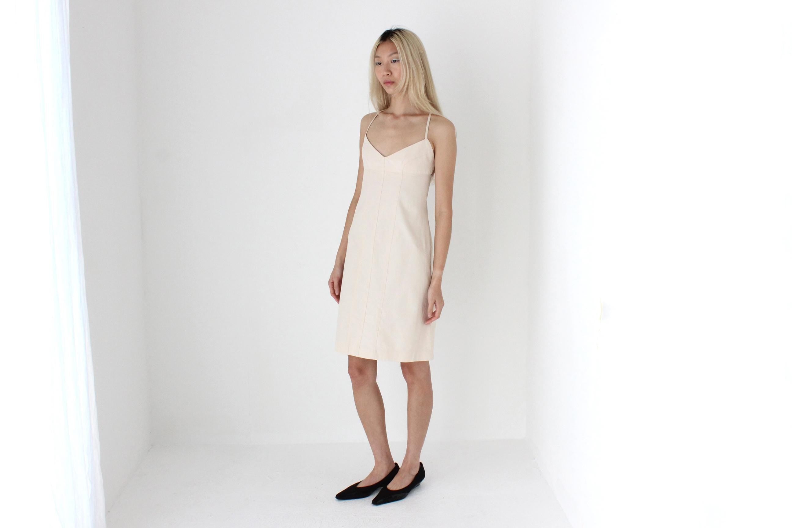FUTURISM Y2K Narcisco Rodriguez Blush Tone Denim Dress