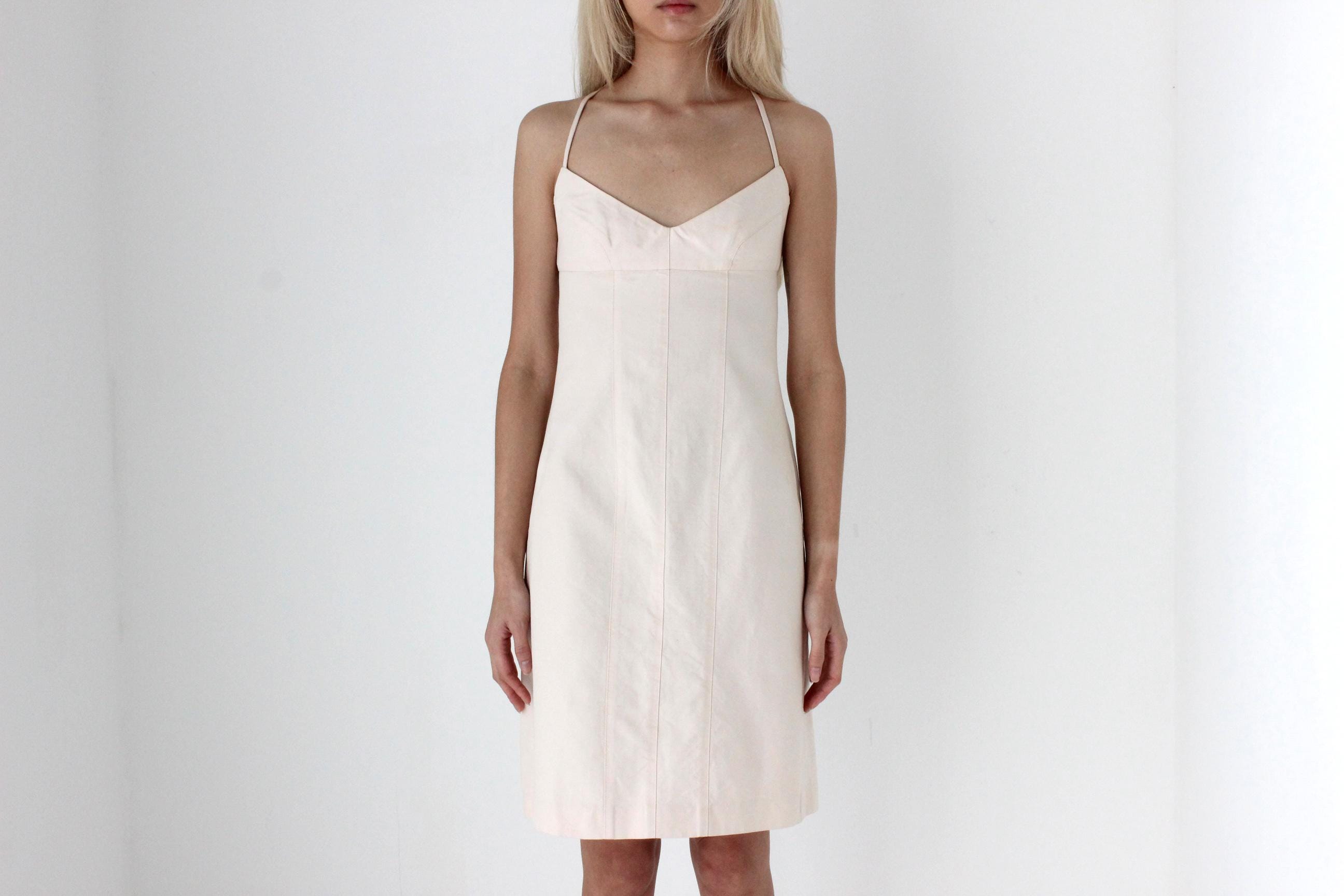 FUTURISM Y2K Narcisco Rodriguez Blush Tone Denim Dress