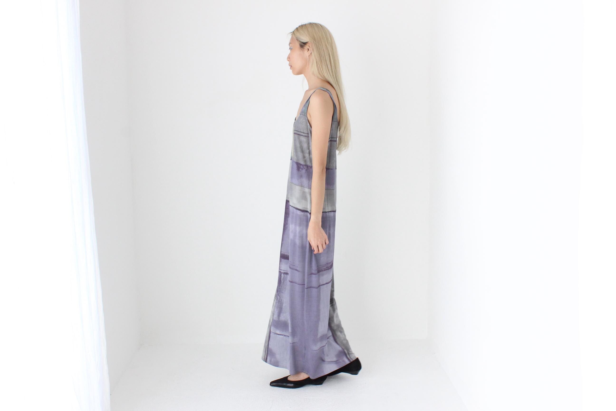 FUTURISM Y2K Gianfranco Ferre Abstract Maxi Dress