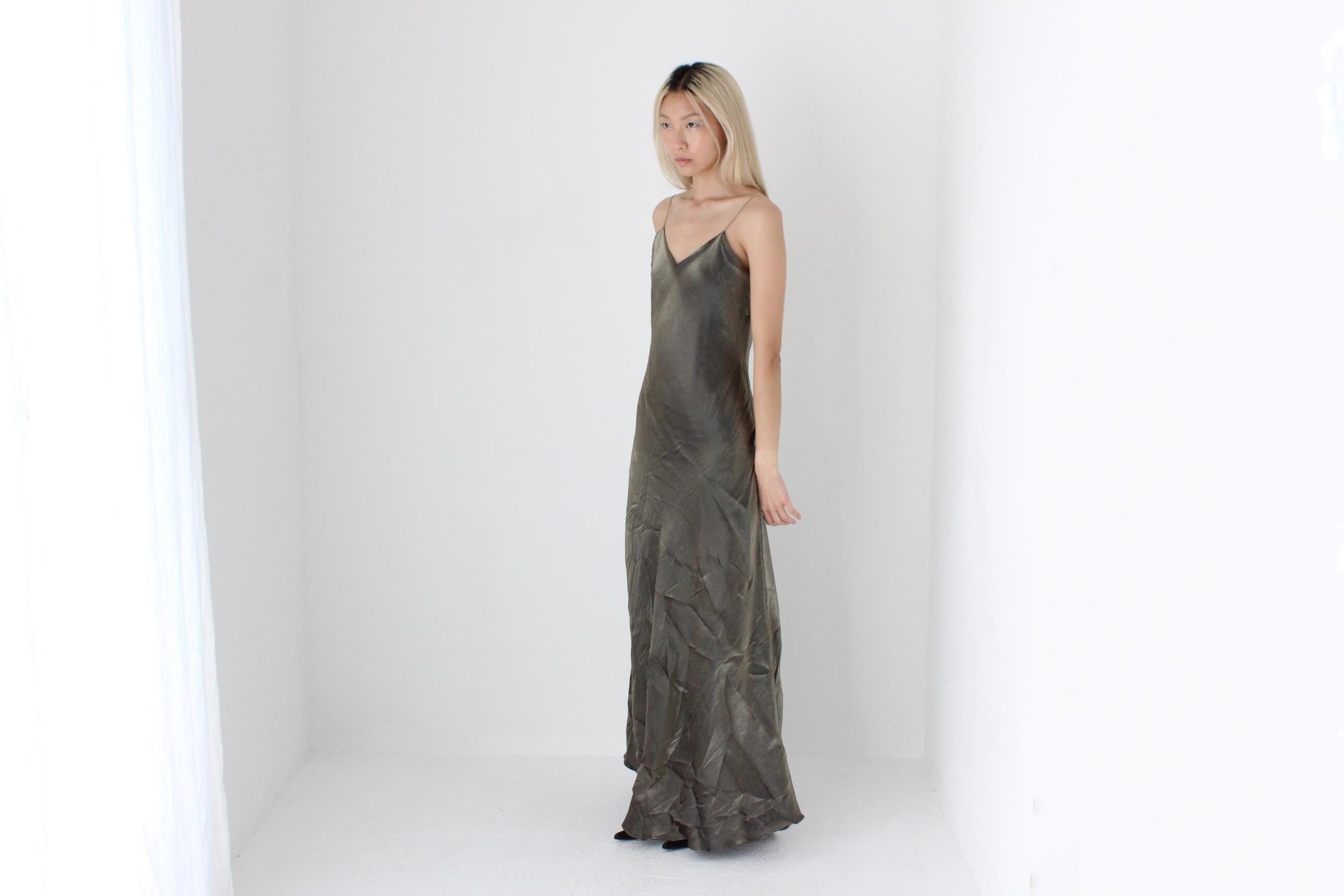 FUTURISM Y2K French Vintage Metallic Gown