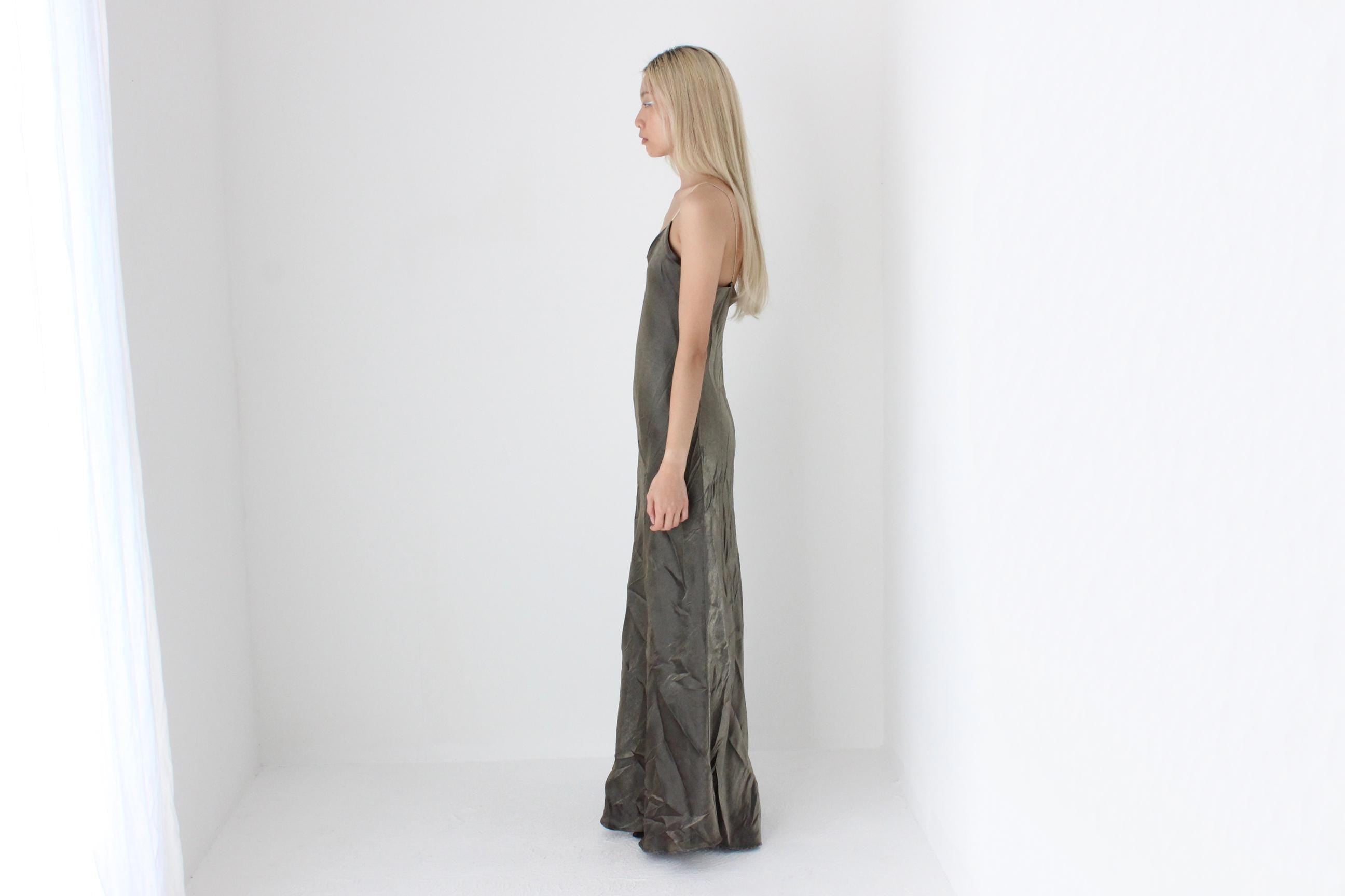 FUTURISM Y2K French Vintage Metallic Gown