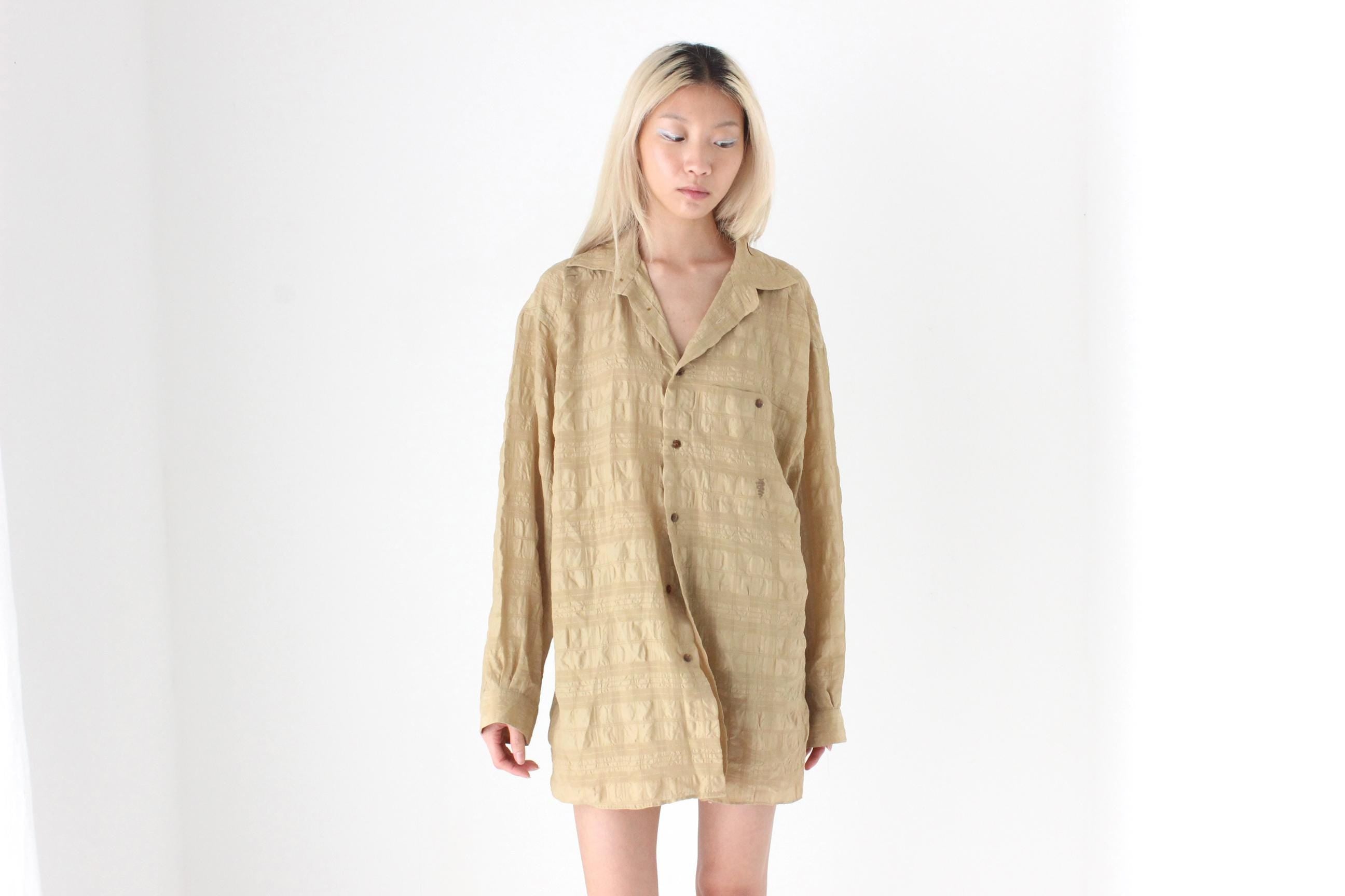 FUTURISM 90s XXL Textural Button Up