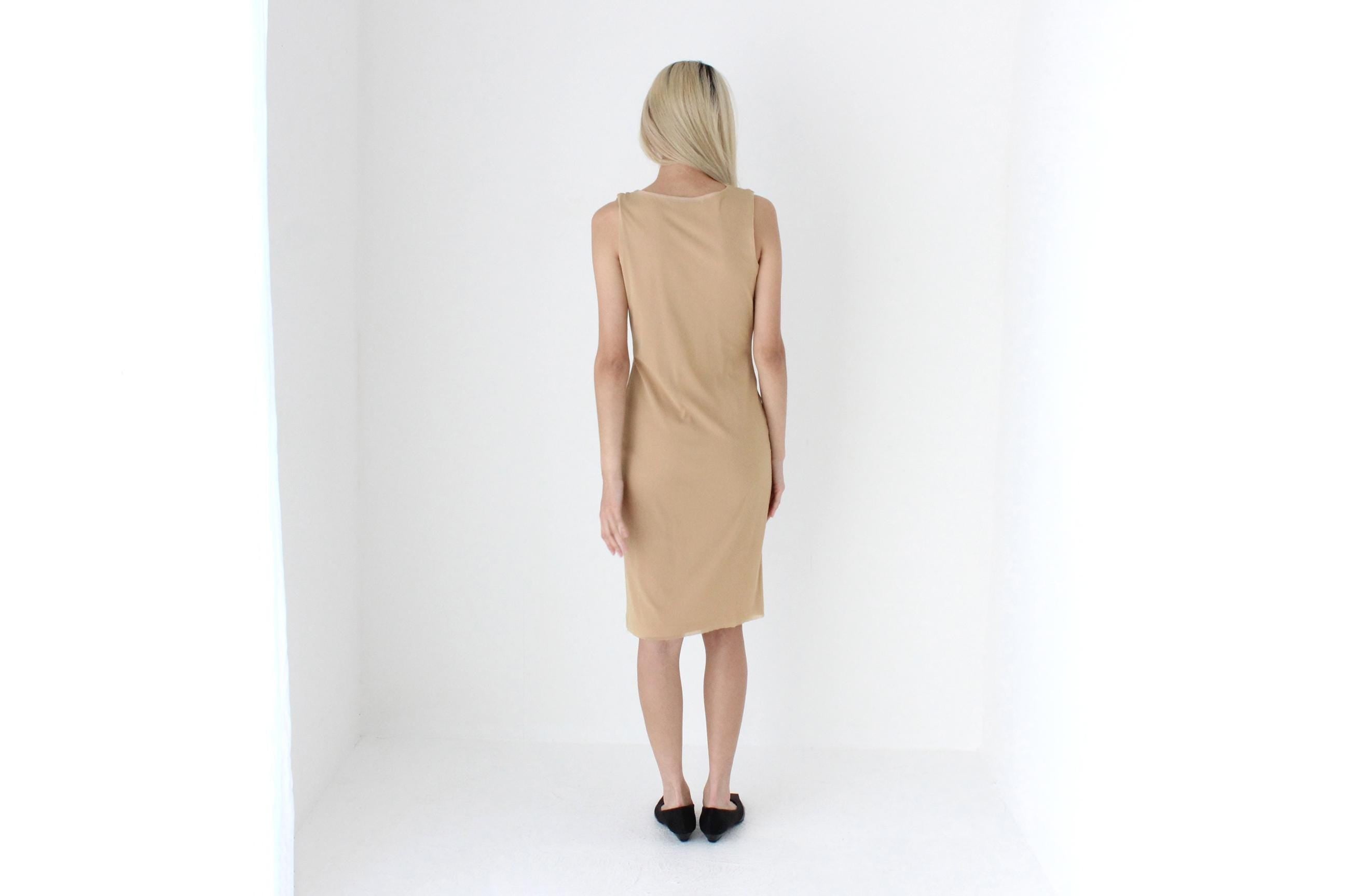 FUTURISM Y2K Mesh Dress w/ 3D Rosette