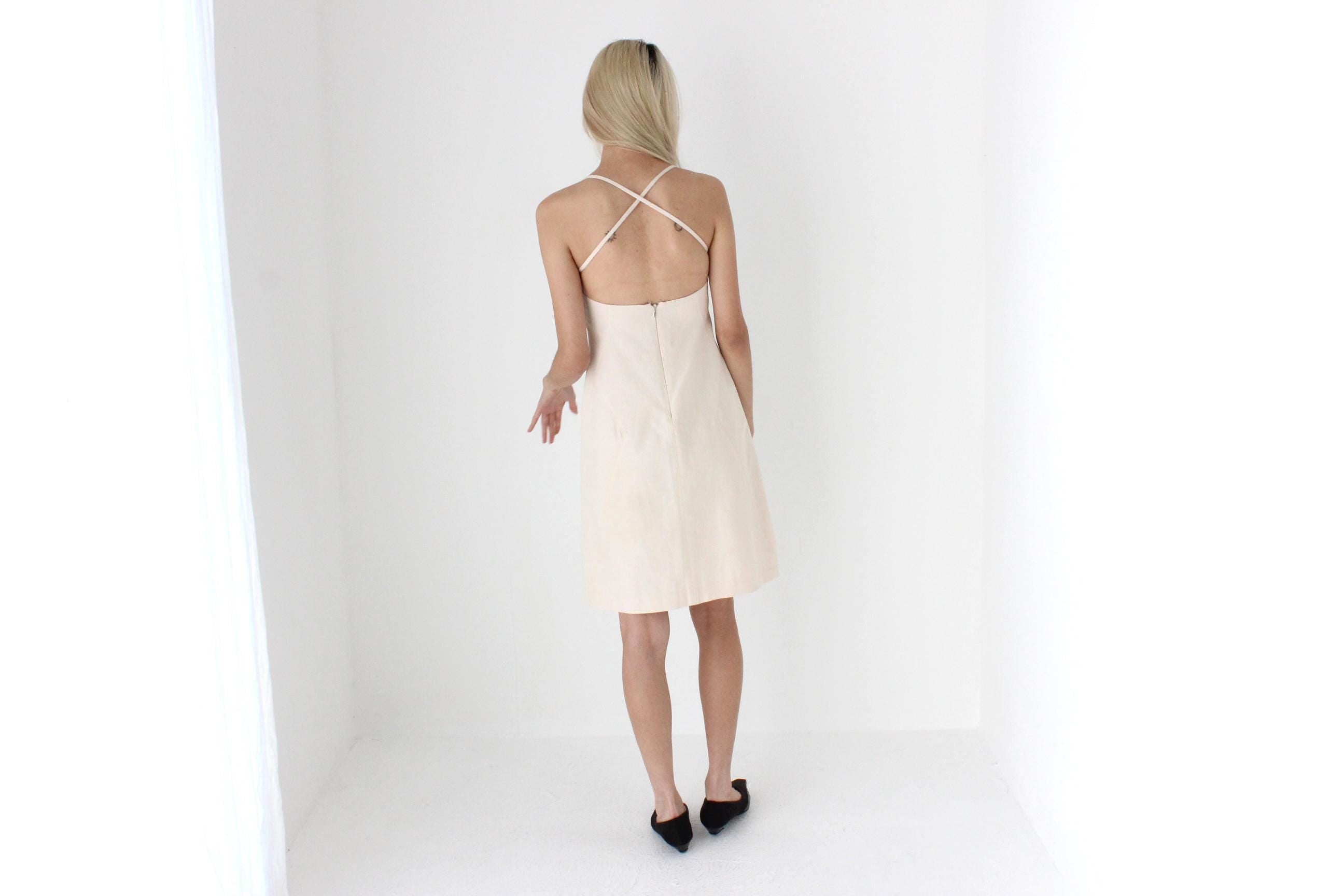 FUTURISM Y2K Narcisco Rodriguez Blush Tone Denim Dress