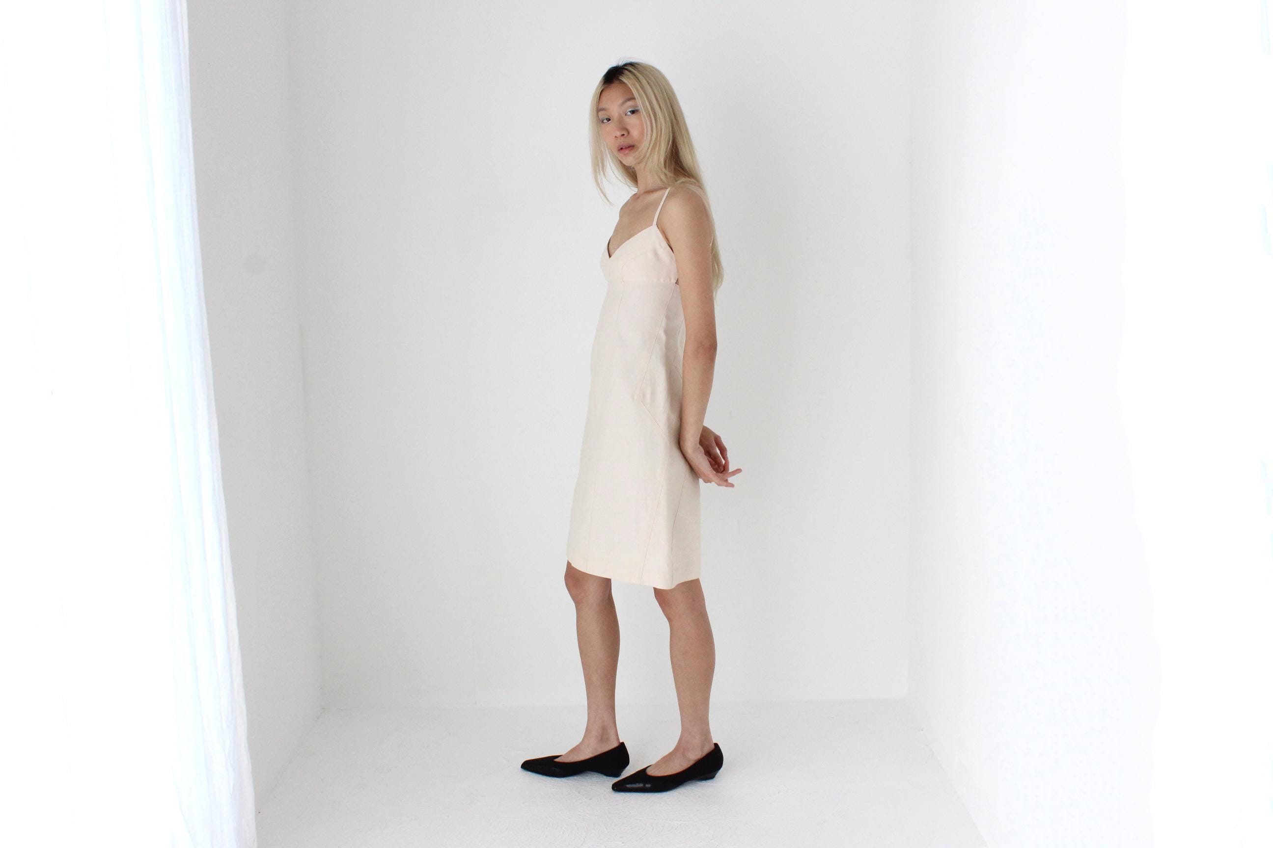 FUTURISM Y2K Narcisco Rodriguez Blush Tone Denim Dress