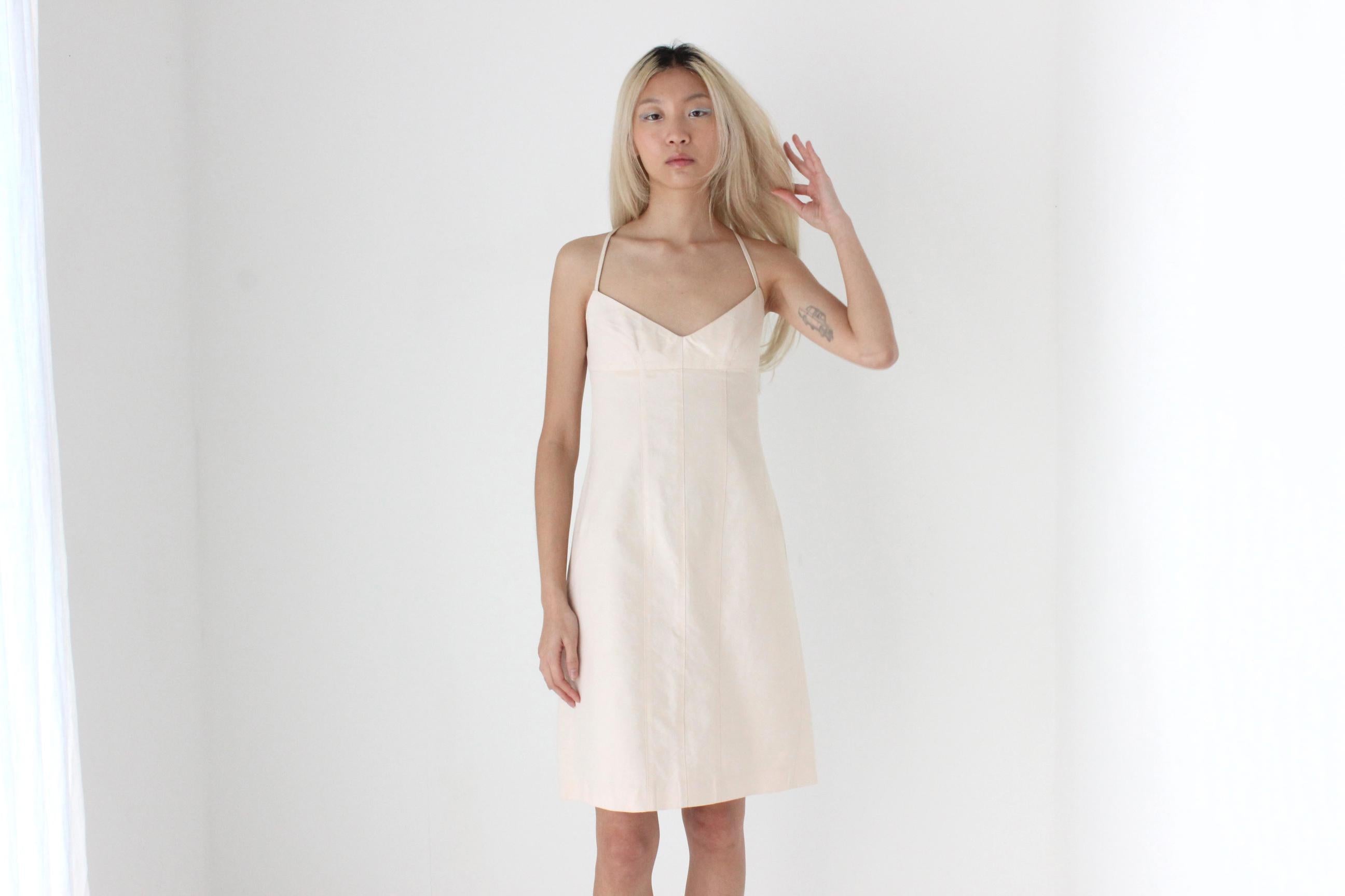 FUTURISM Y2K Narcisco Rodriguez Blush Tone Denim Dress