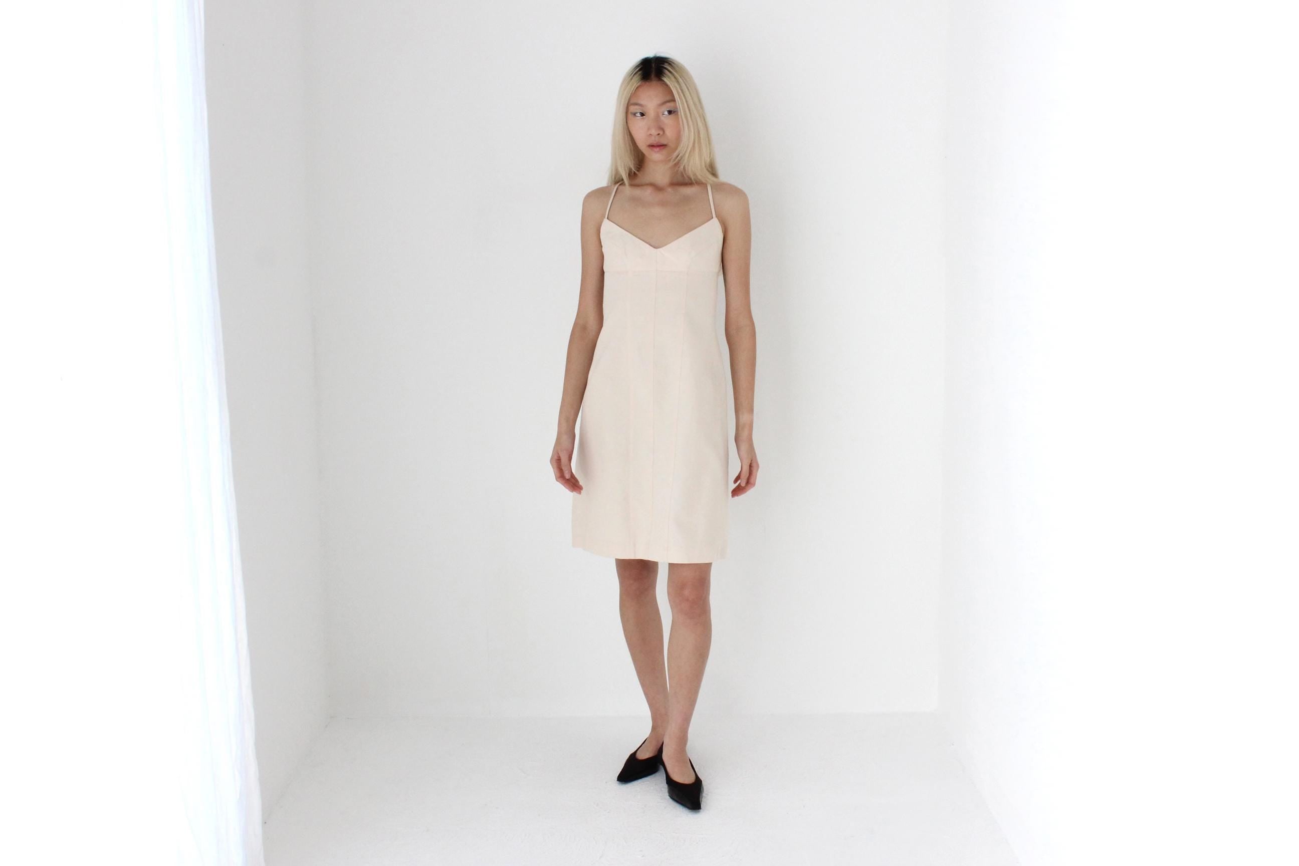 FUTURISM Y2K Narcisco Rodriguez Blush Tone Denim Dress