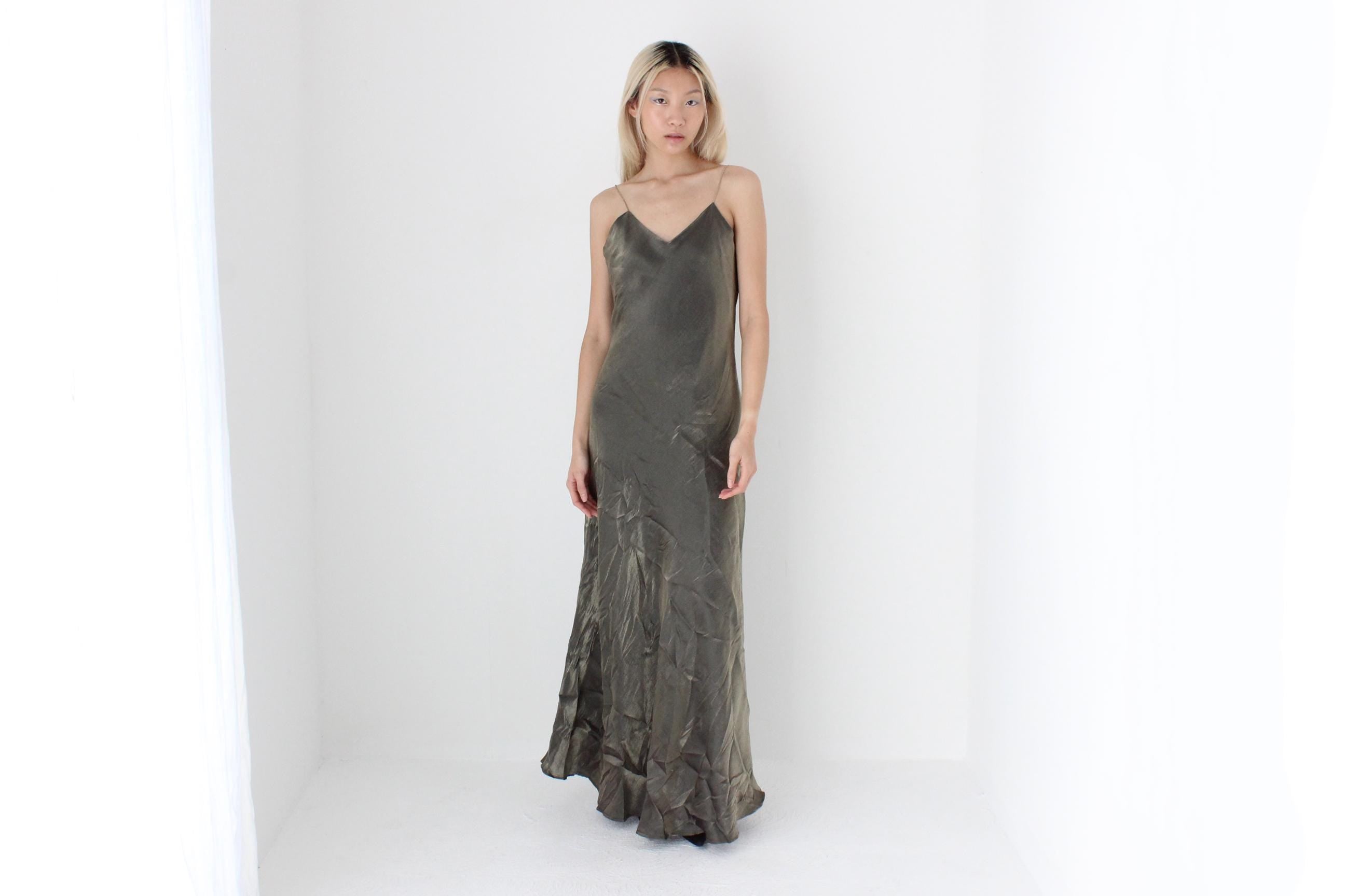 FUTURISM Y2K French Vintage Metallic Gown
