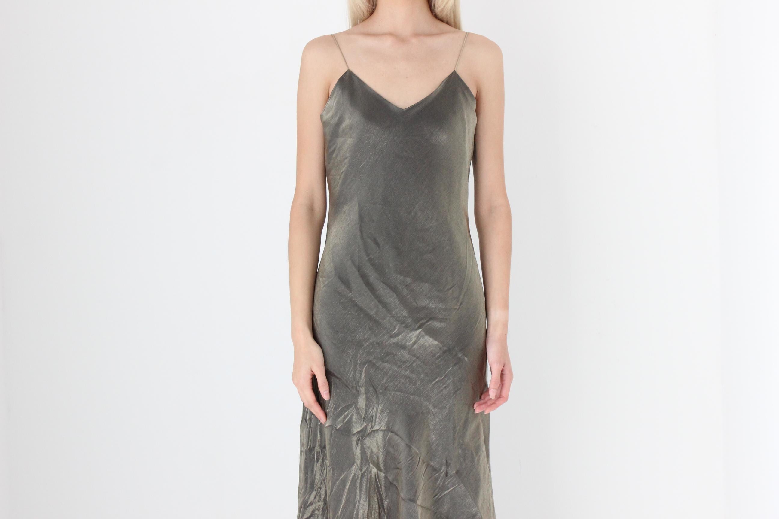 FUTURISM Y2K French Vintage Metallic Gown
