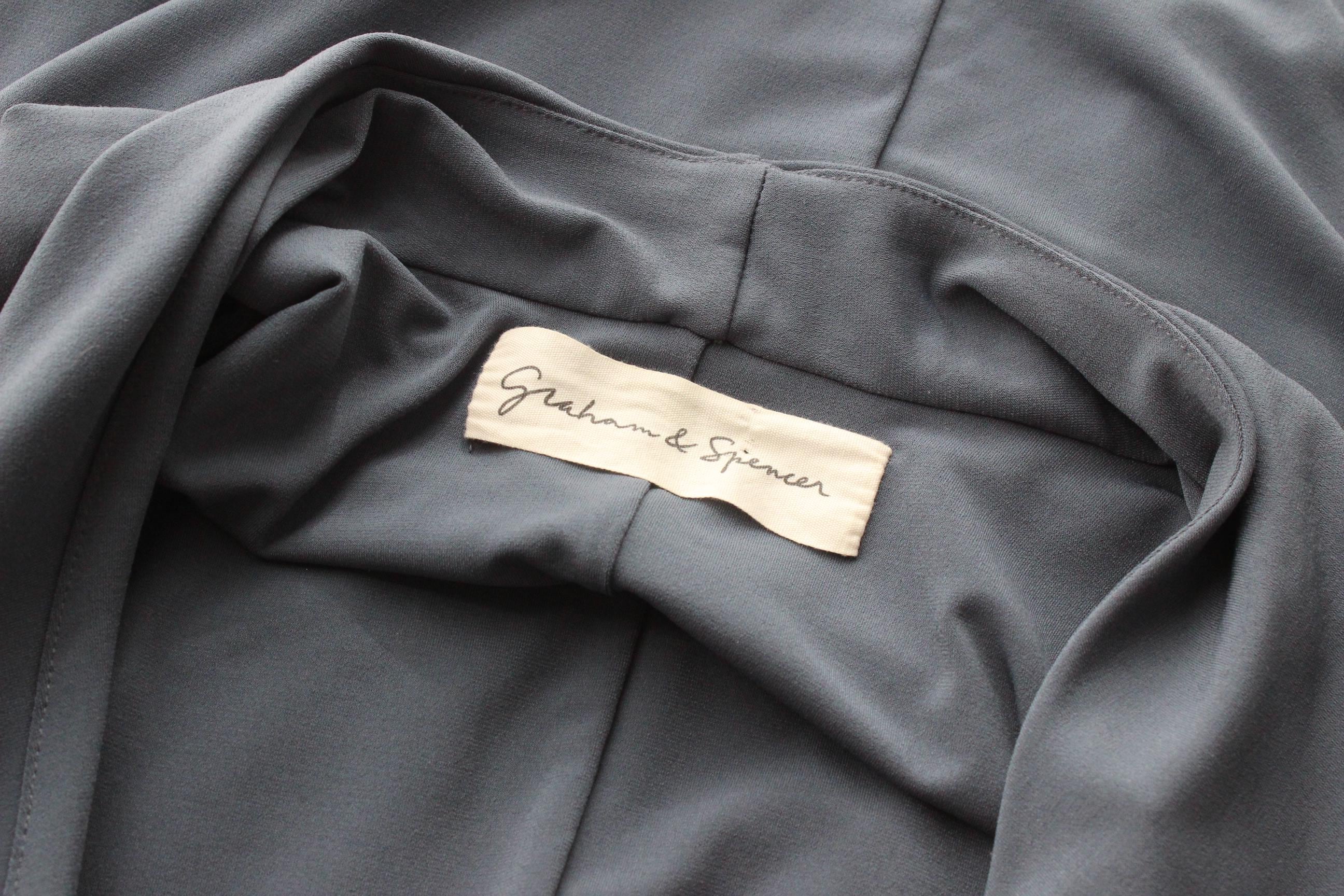 FUTURISM Quality 2000s Slinky Draped Wrap Dress