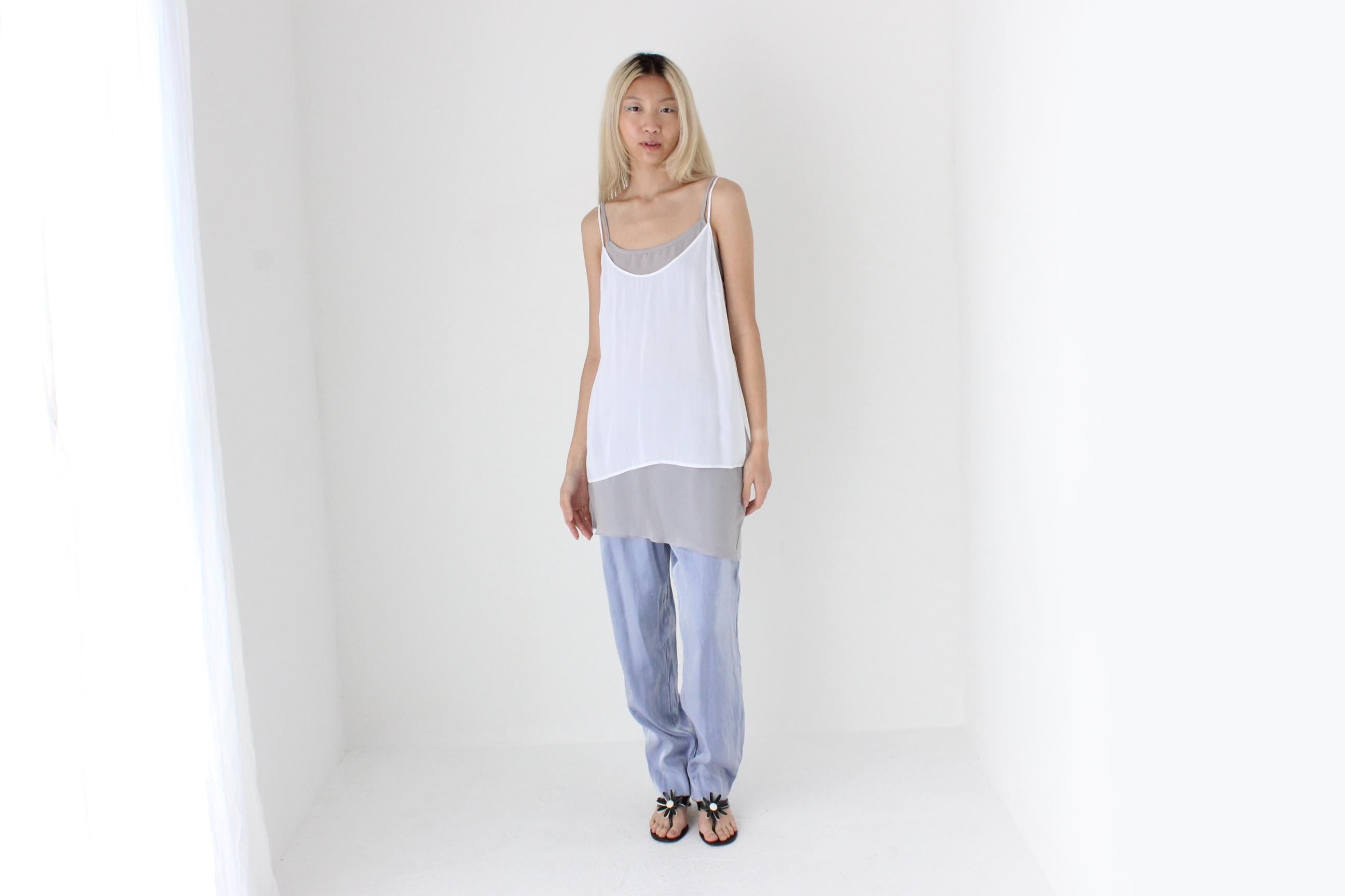 FUTURISM 90s Gauze Spaghetti Strap Cami