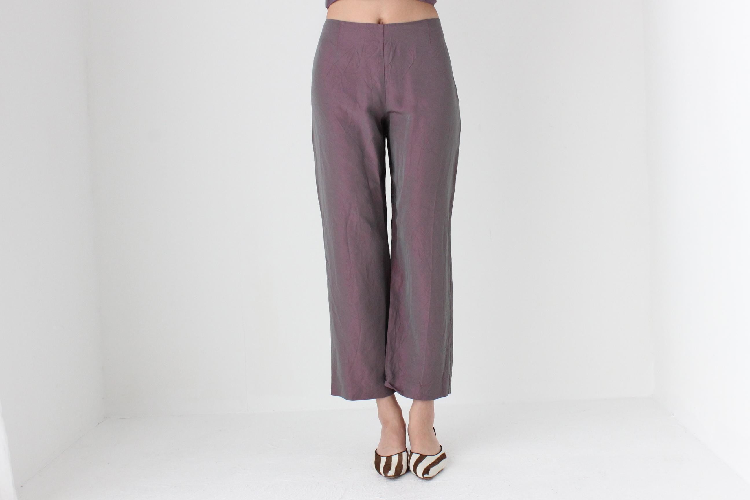 FUTURISM Y2K Holographic Metallic Two Piece Pant Suit by Ojay