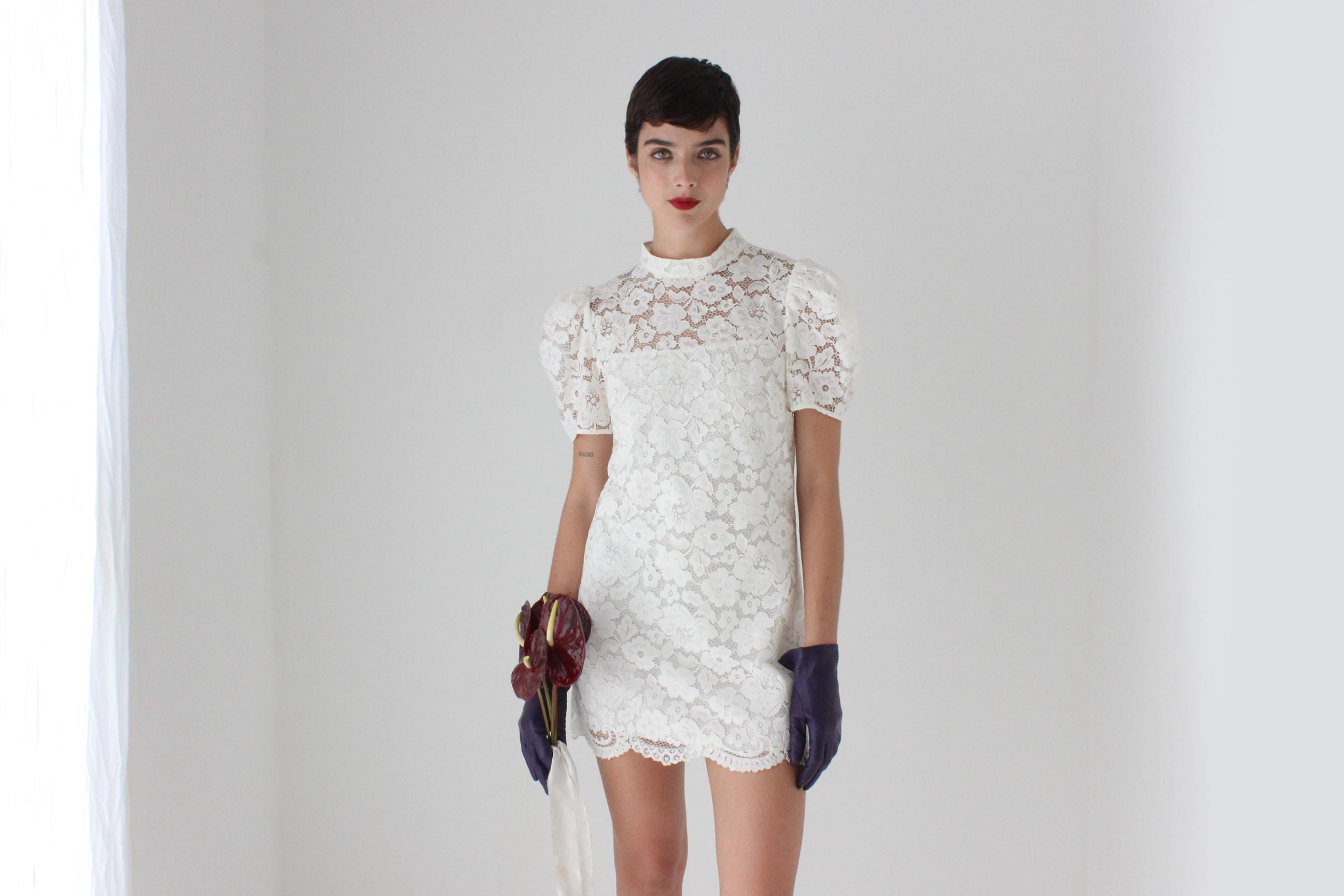 Marc Jacobs Scalloped Lace Puff Mini