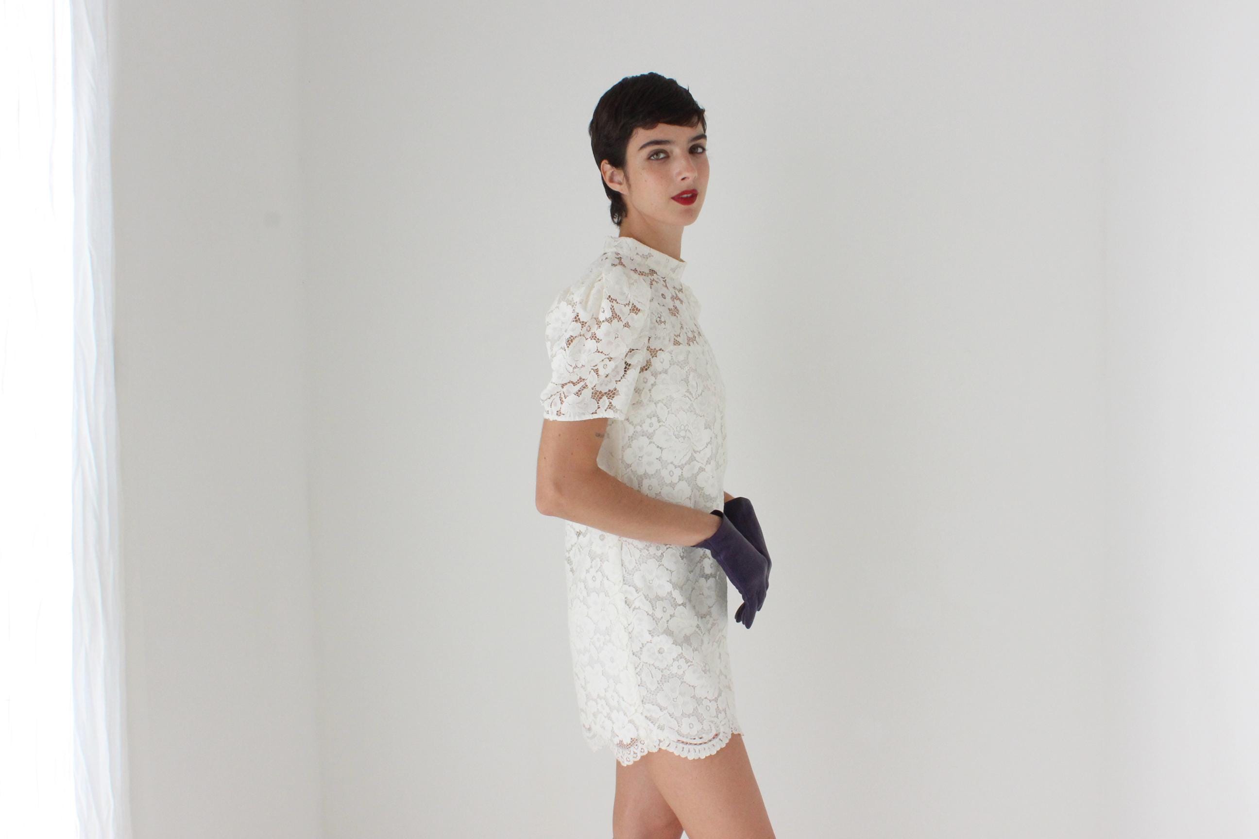 Marc Jacobs Scalloped Lace Puff Mini