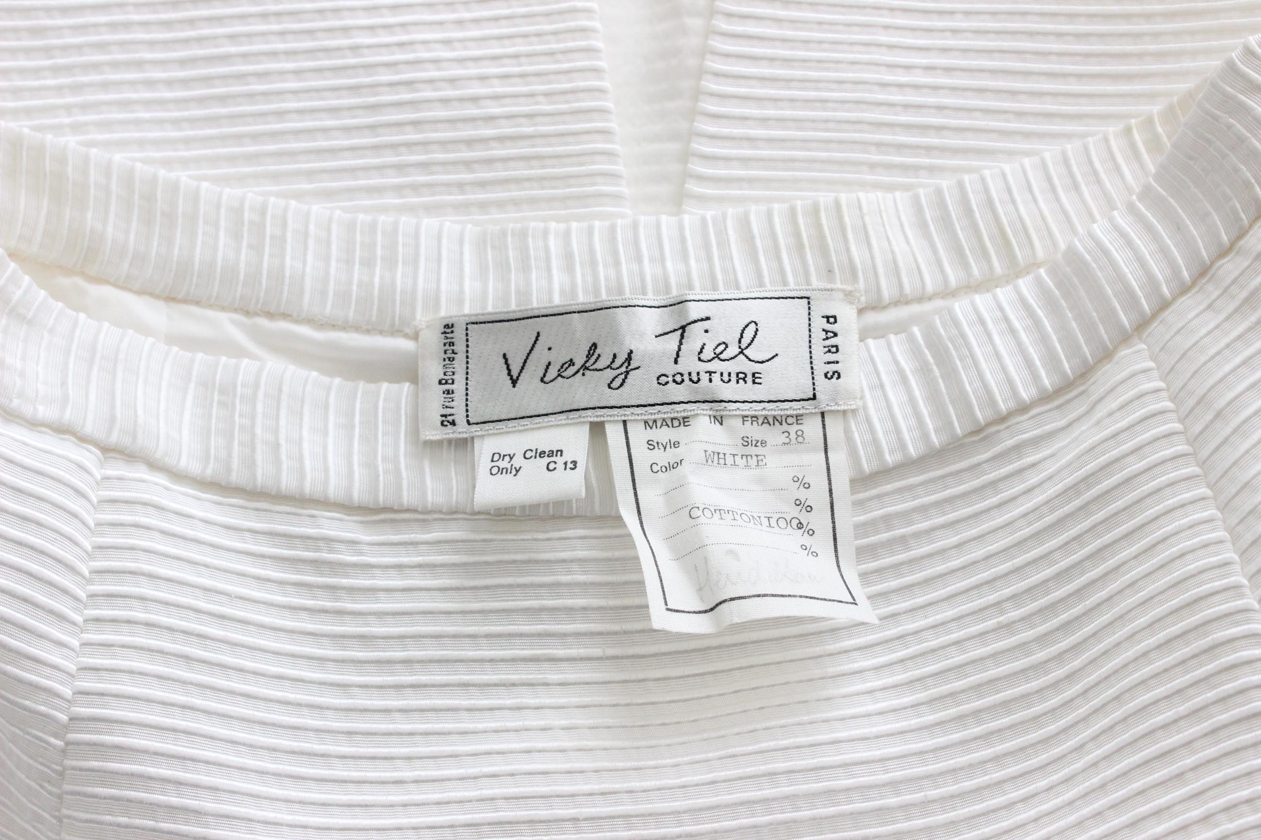 80s Vicky Tiel Couture (Paris) Ivory Mini Skirt